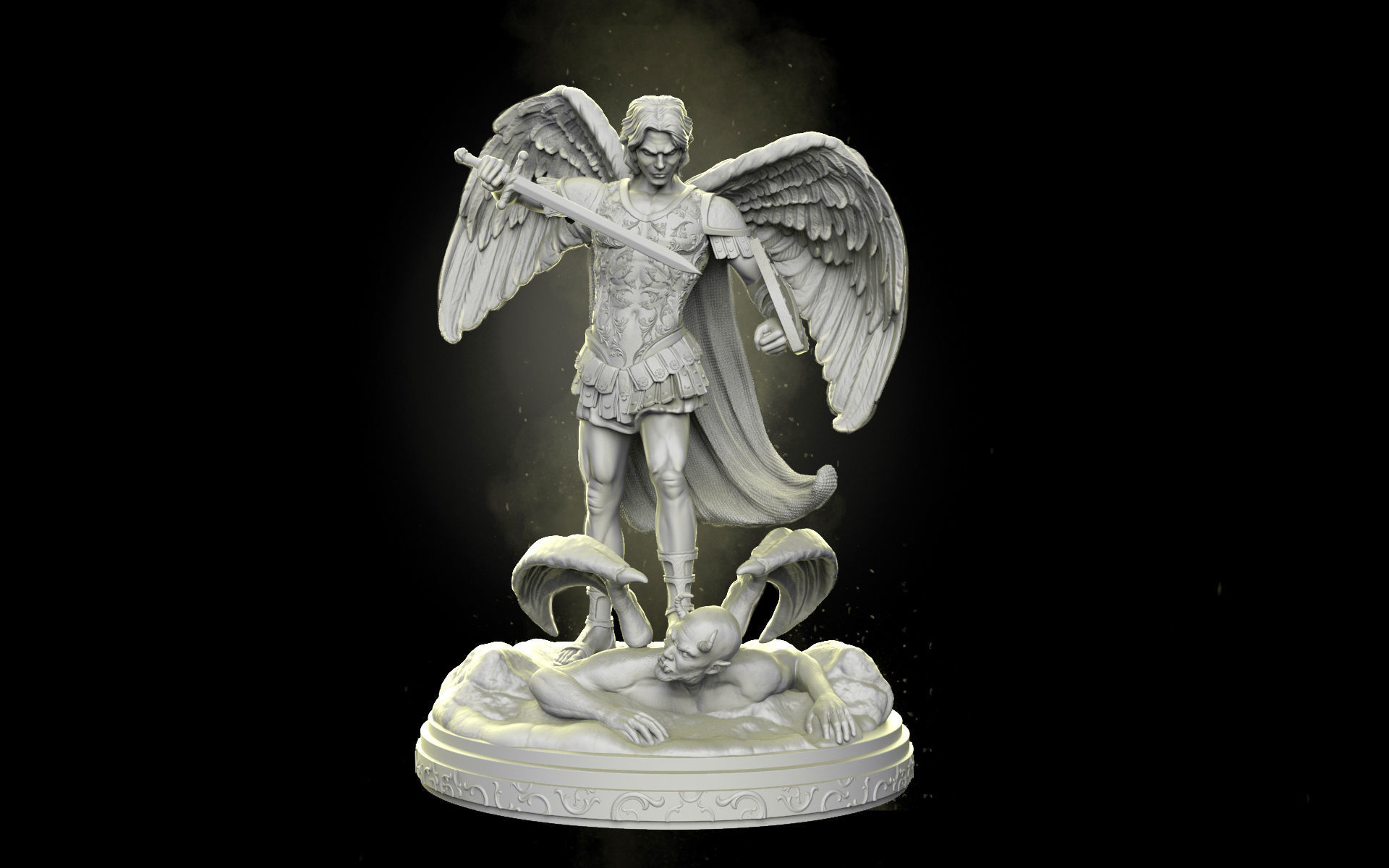 St Michael Archangel 3D print model_14