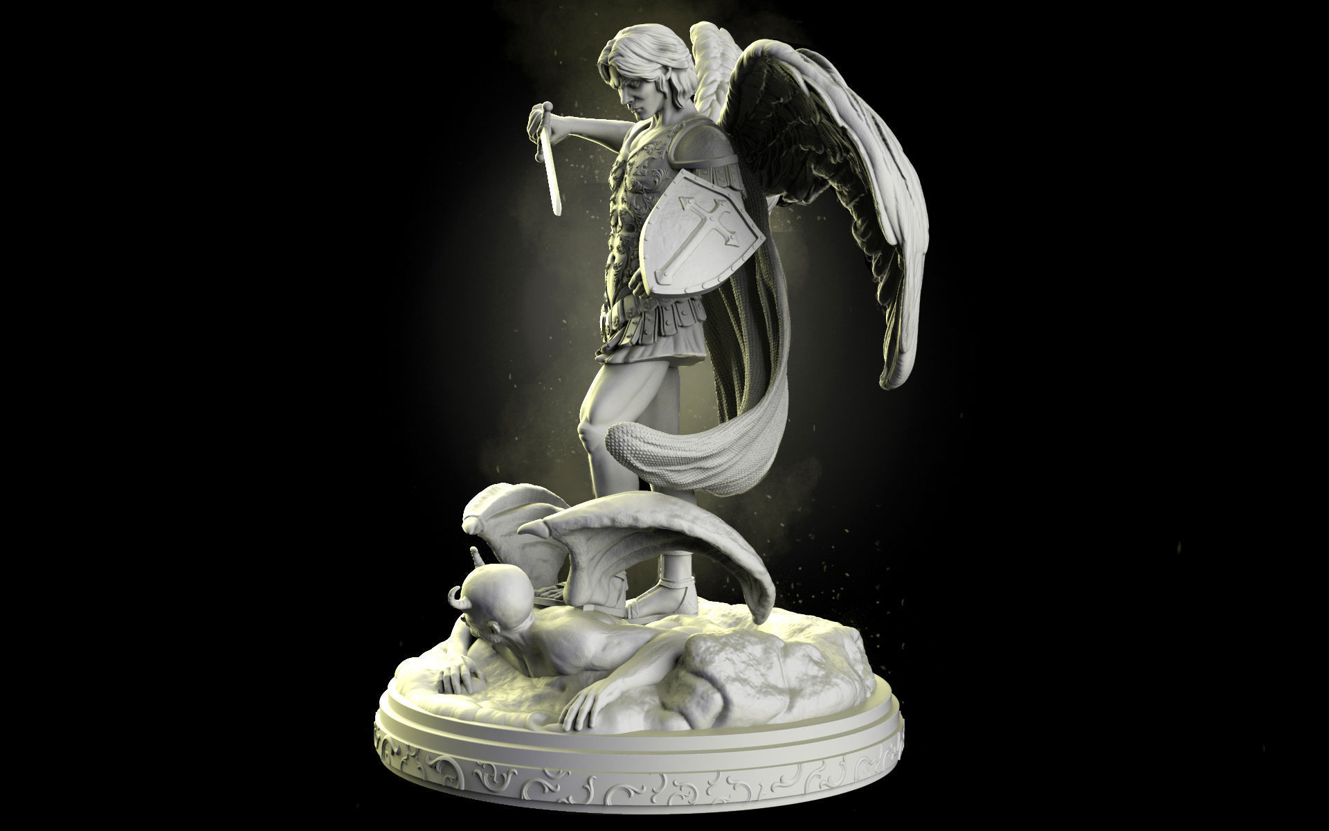 St Michael Archangel 3D print model_15