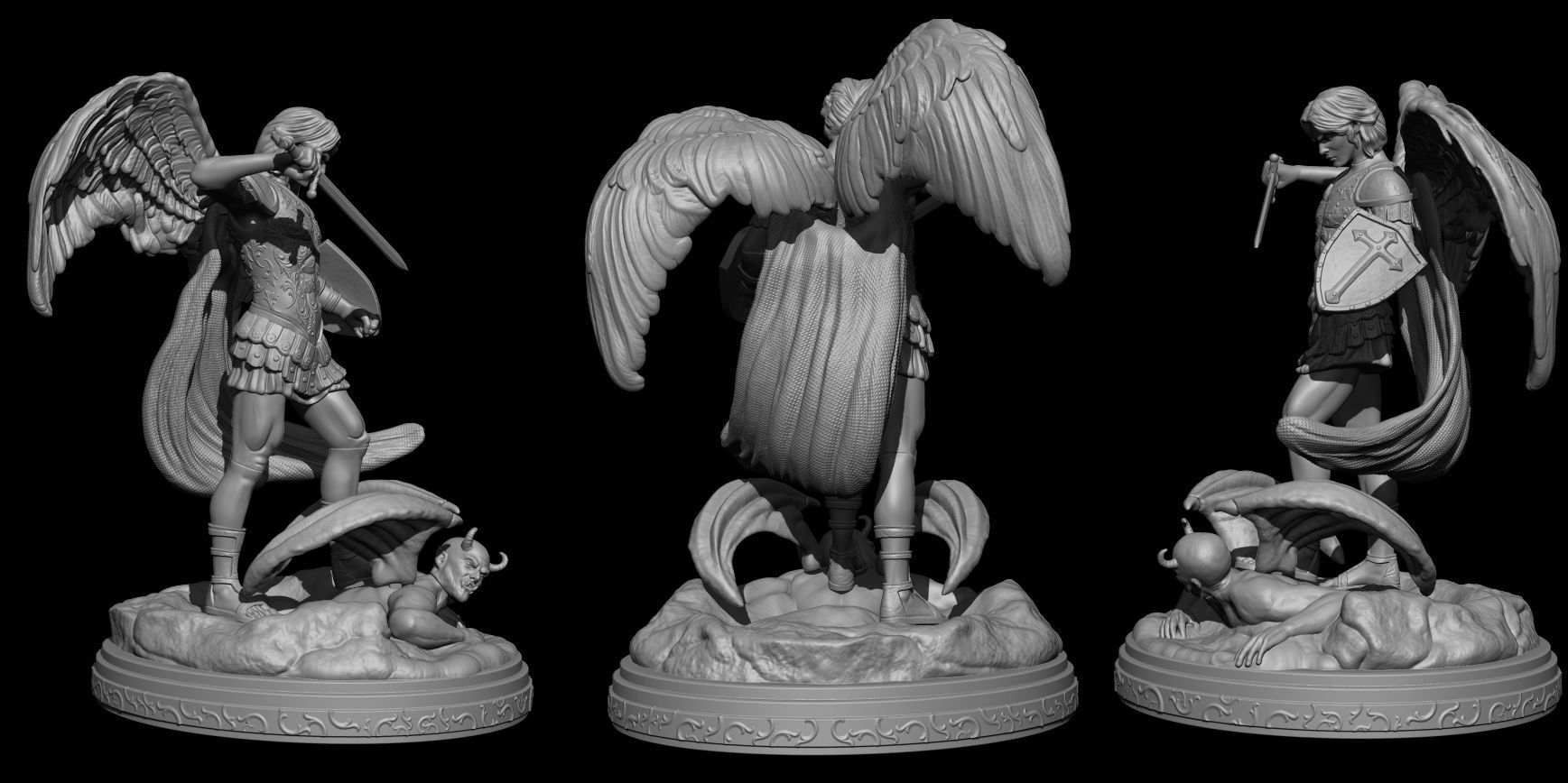 St Michael Archangel 3D print model_21