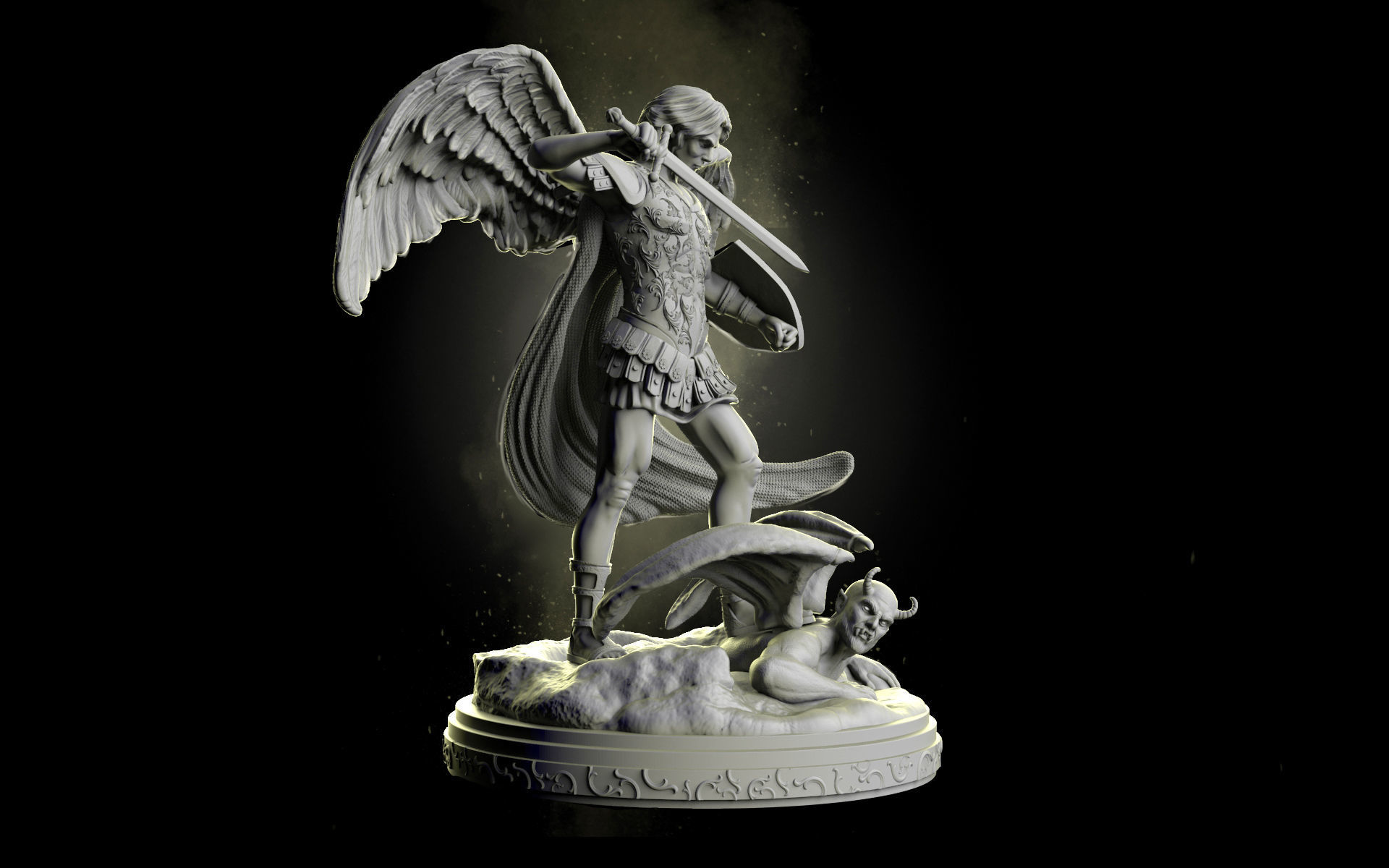 St Michael Archangel 3D print model_17
