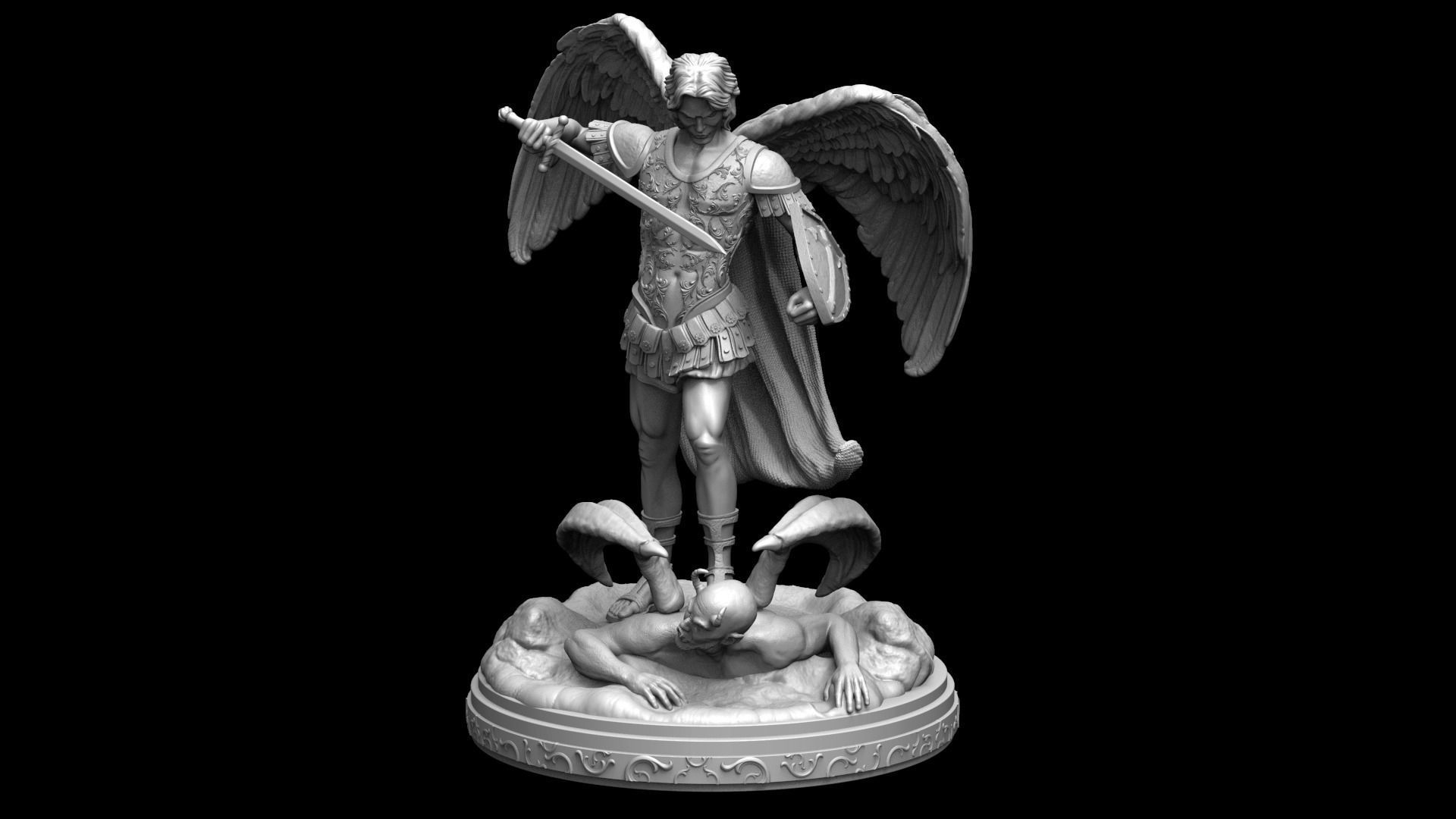 St Michael Archangel 3D print model_2