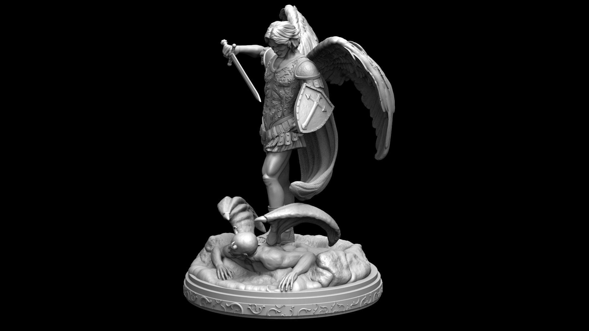 St Michael Archangel 3D print model_3