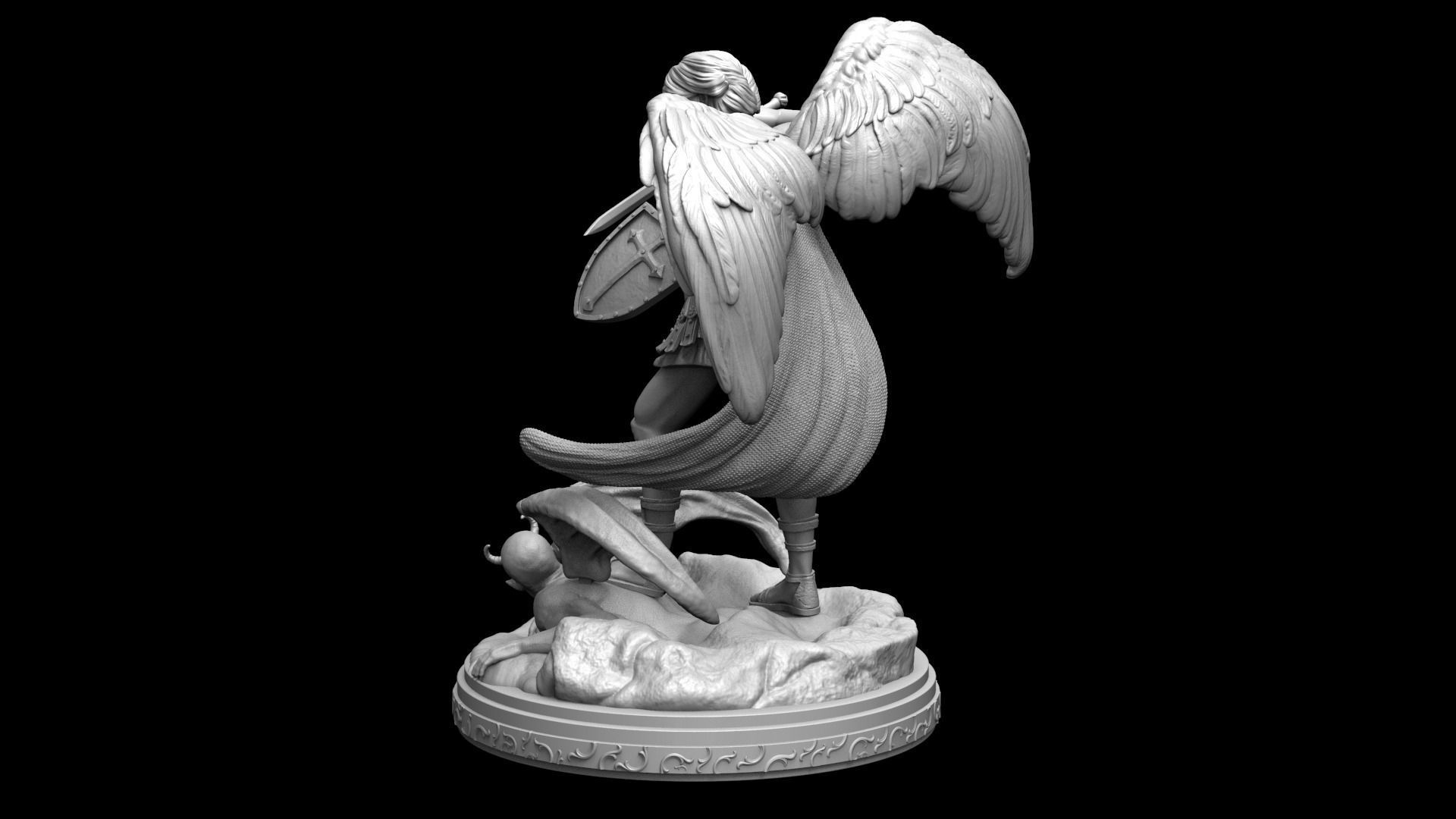 St Michael Archangel 3D print model_12