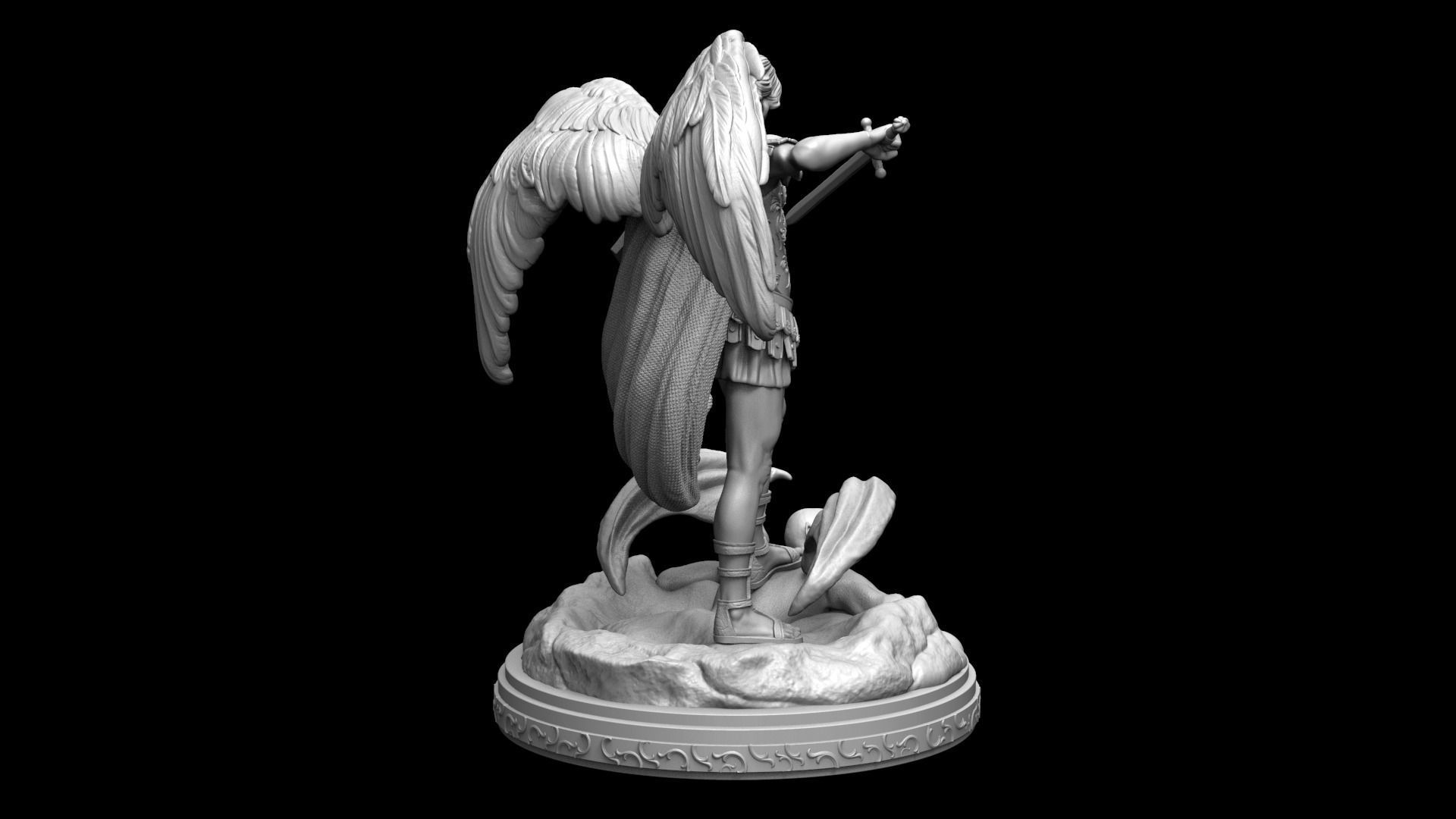 St Michael Archangel 3D print model_7