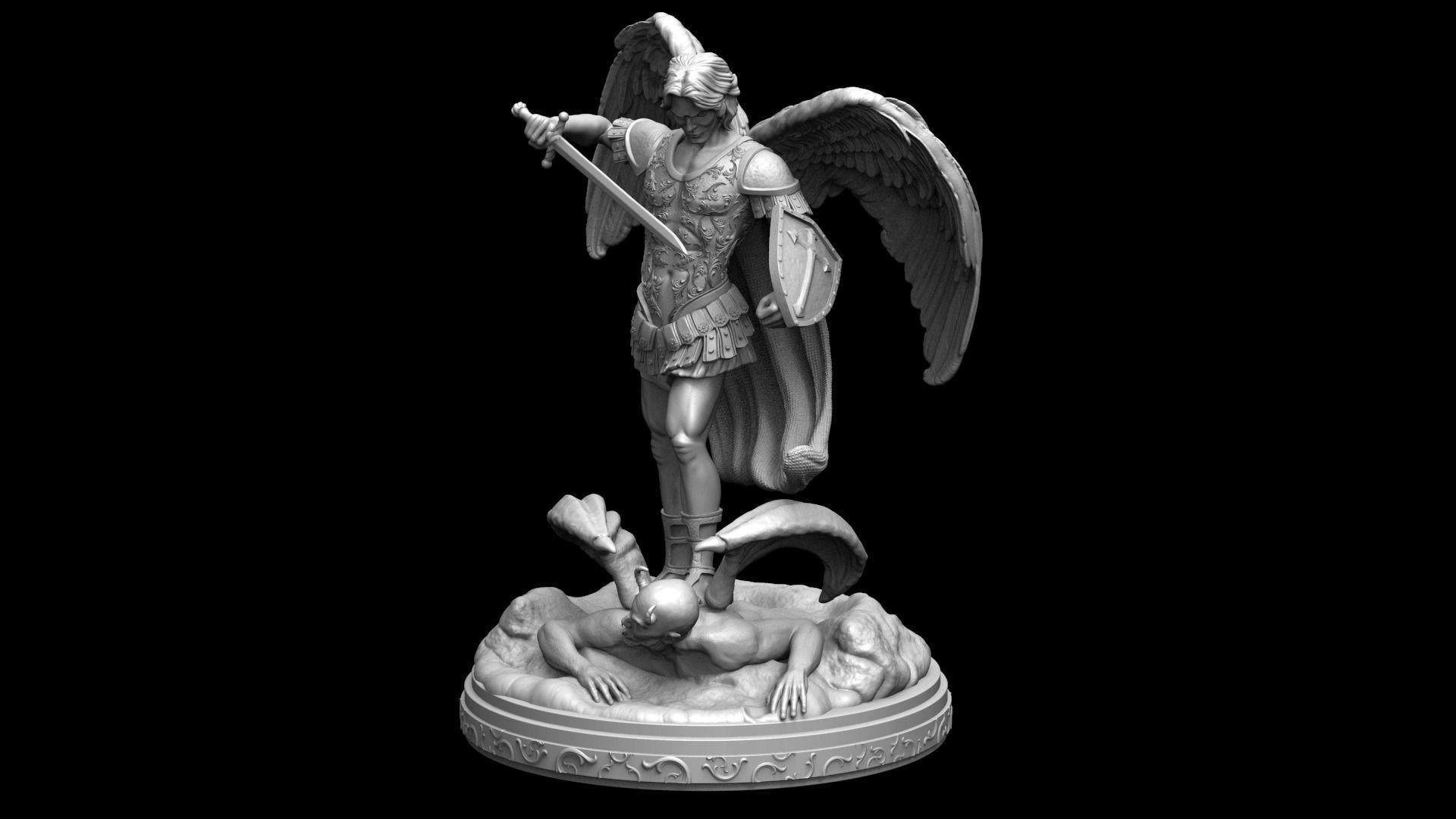 St Michael Archangel 3D print model_6
