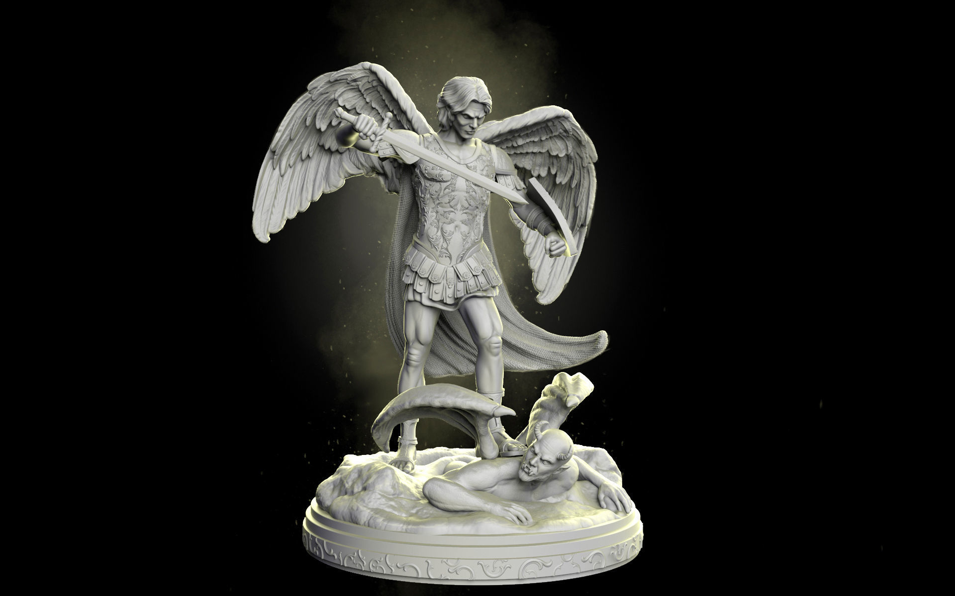 St Michael Archangel 3D print model_13