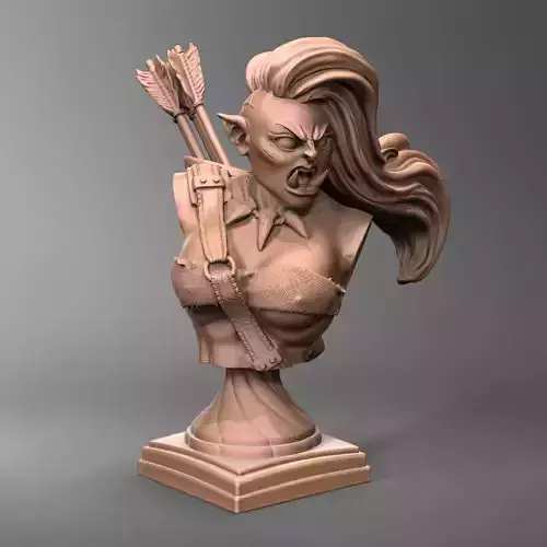Orc Rakar - Bust 3D Print Model