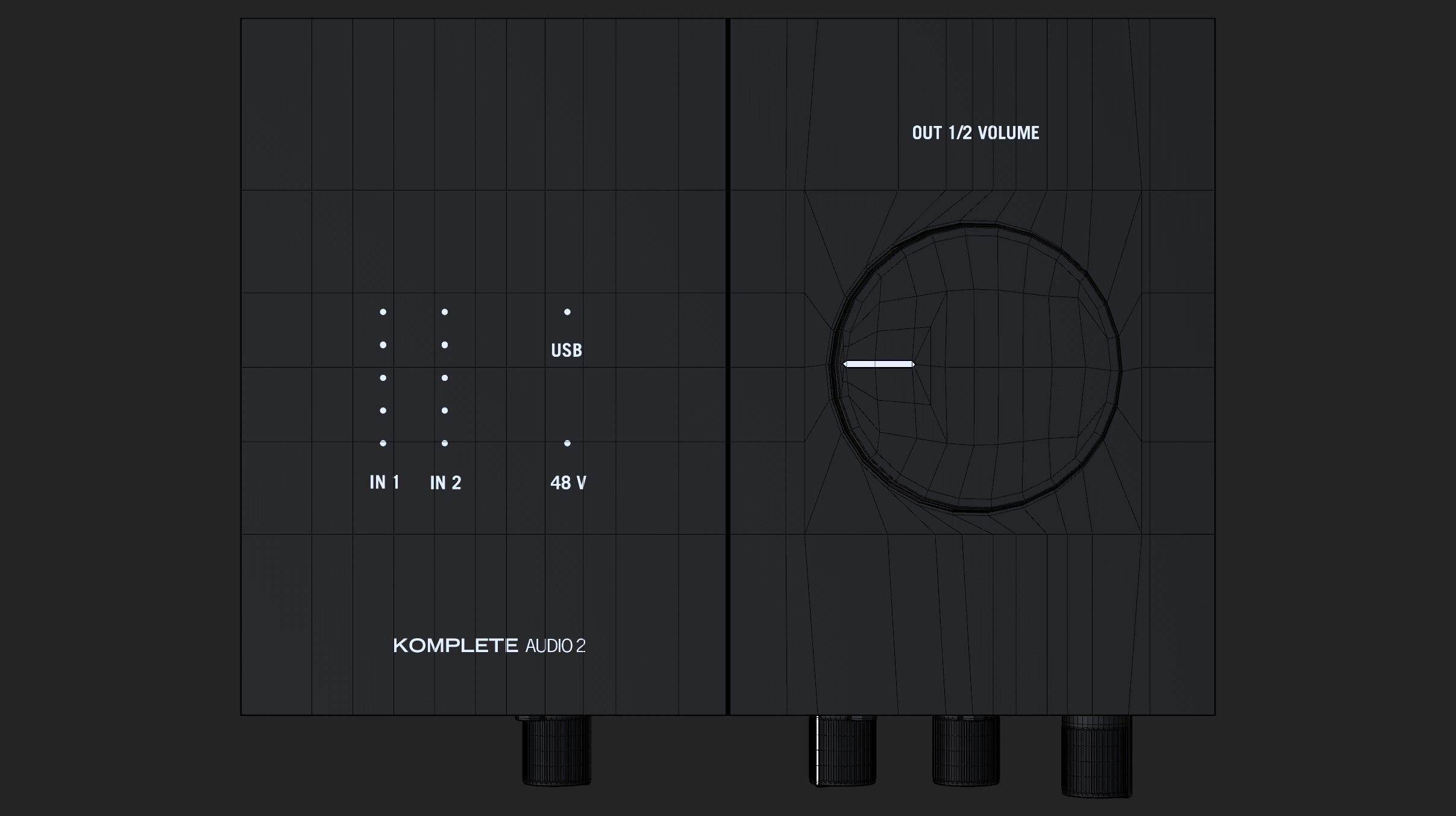 Native Instruments NI Komplete Audio 2 Audio Interface 3D model_9