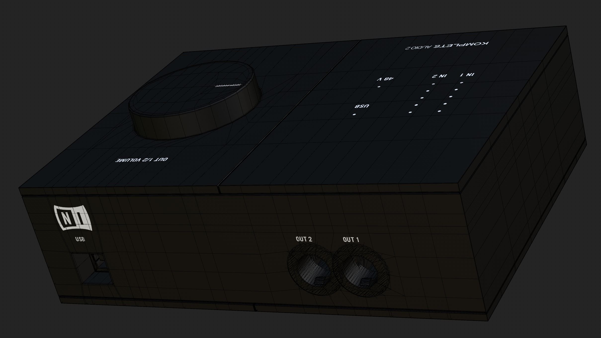 Native Instruments NI Komplete Audio 2 Audio Interface 3D model_8