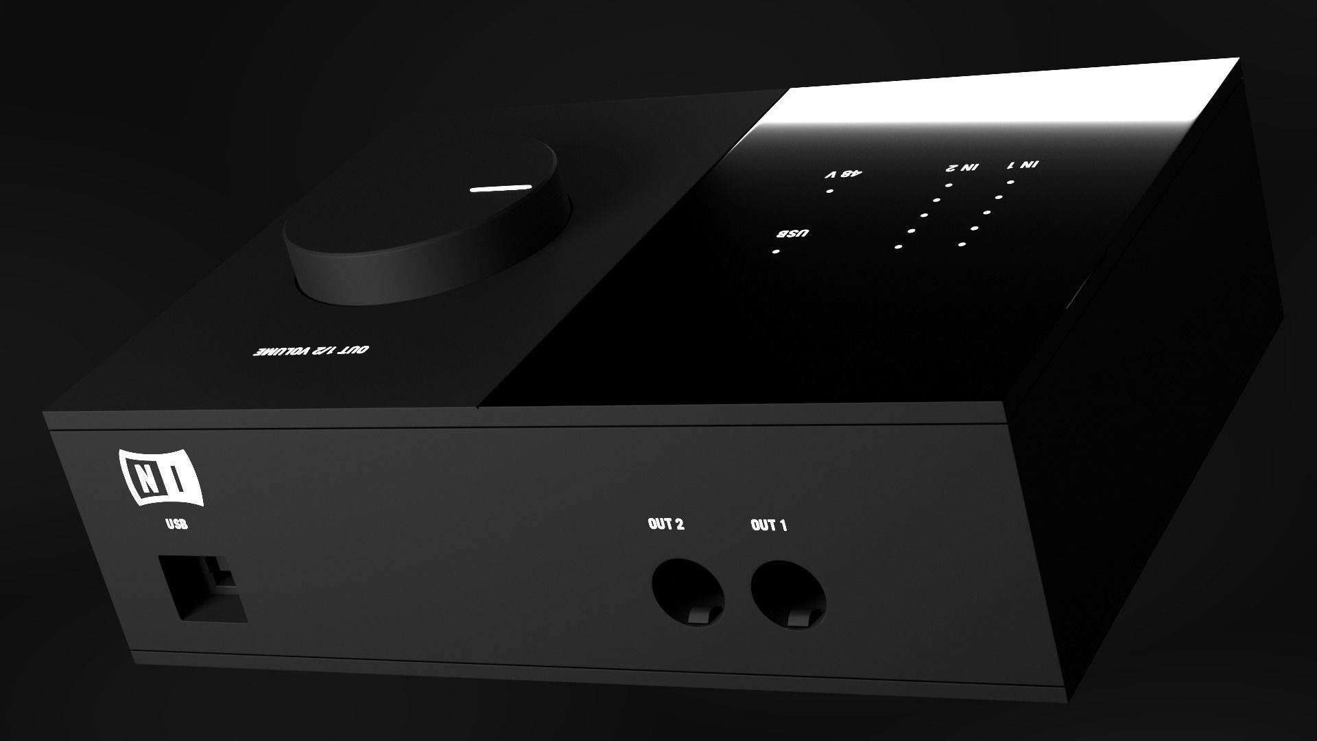 Native Instruments NI Komplete Audio 2 Audio Interface 3D model_3