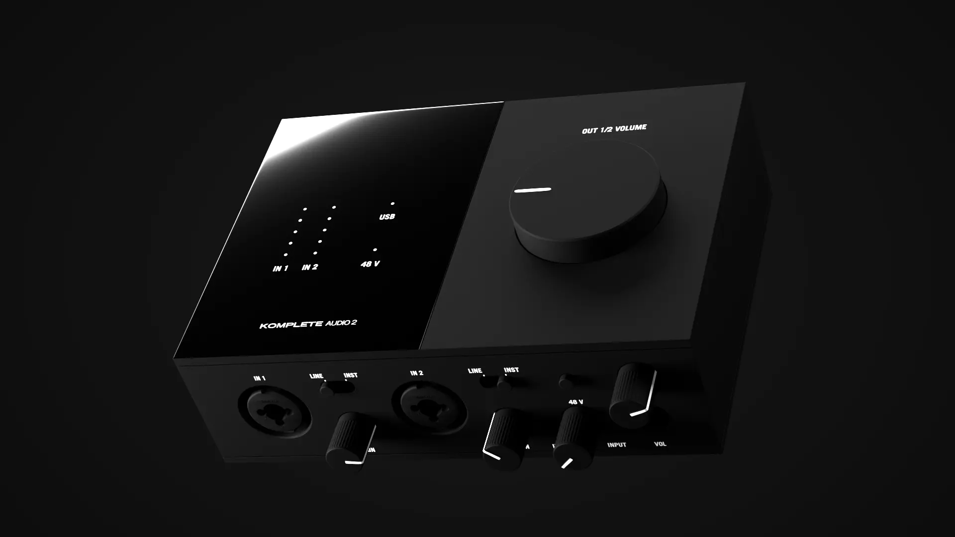 Native Instruments NI Komplete Audio 2 Audio Interface 3D model_0