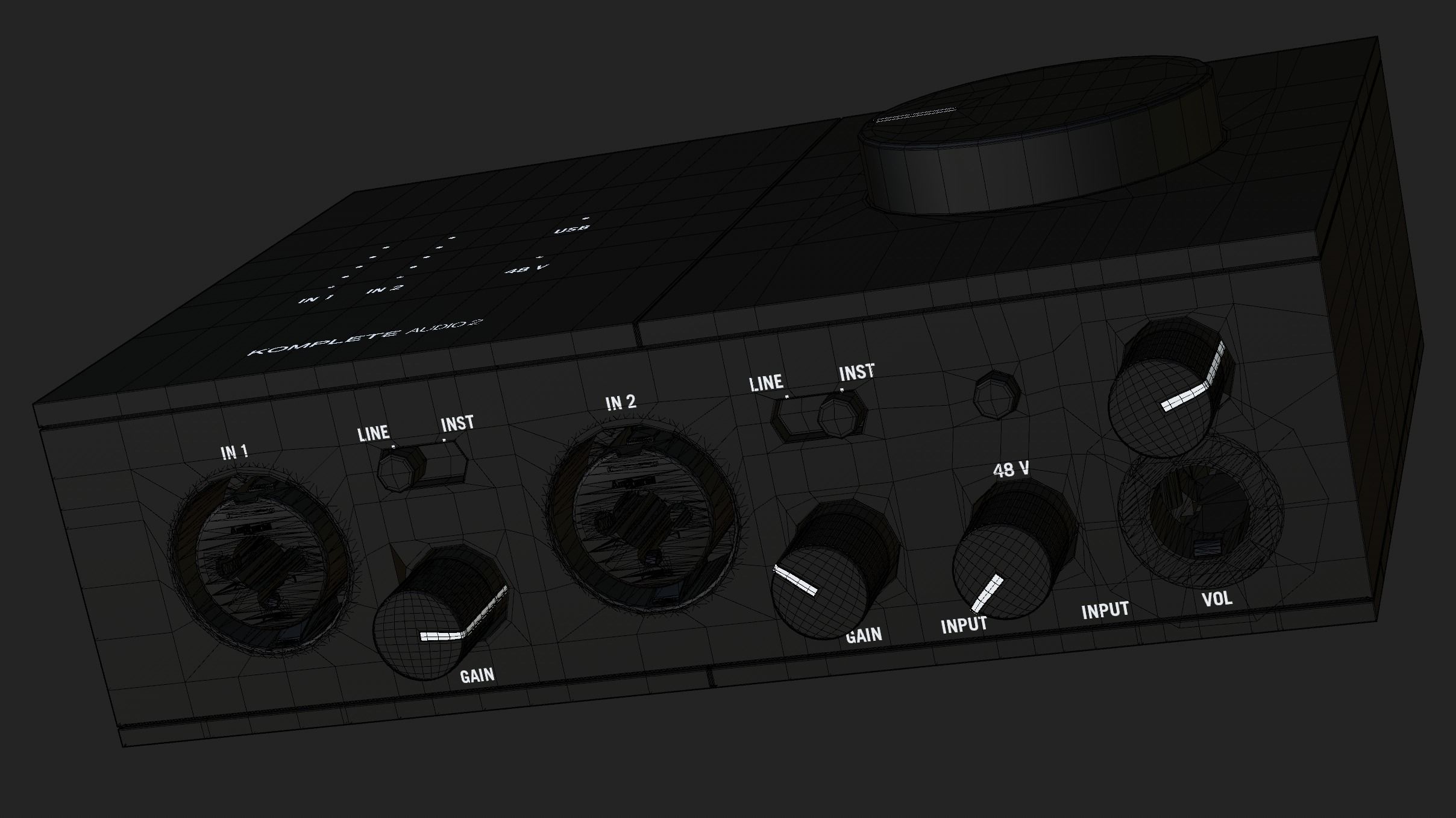 Native Instruments NI Komplete Audio 2 Audio Interface 3D model_7