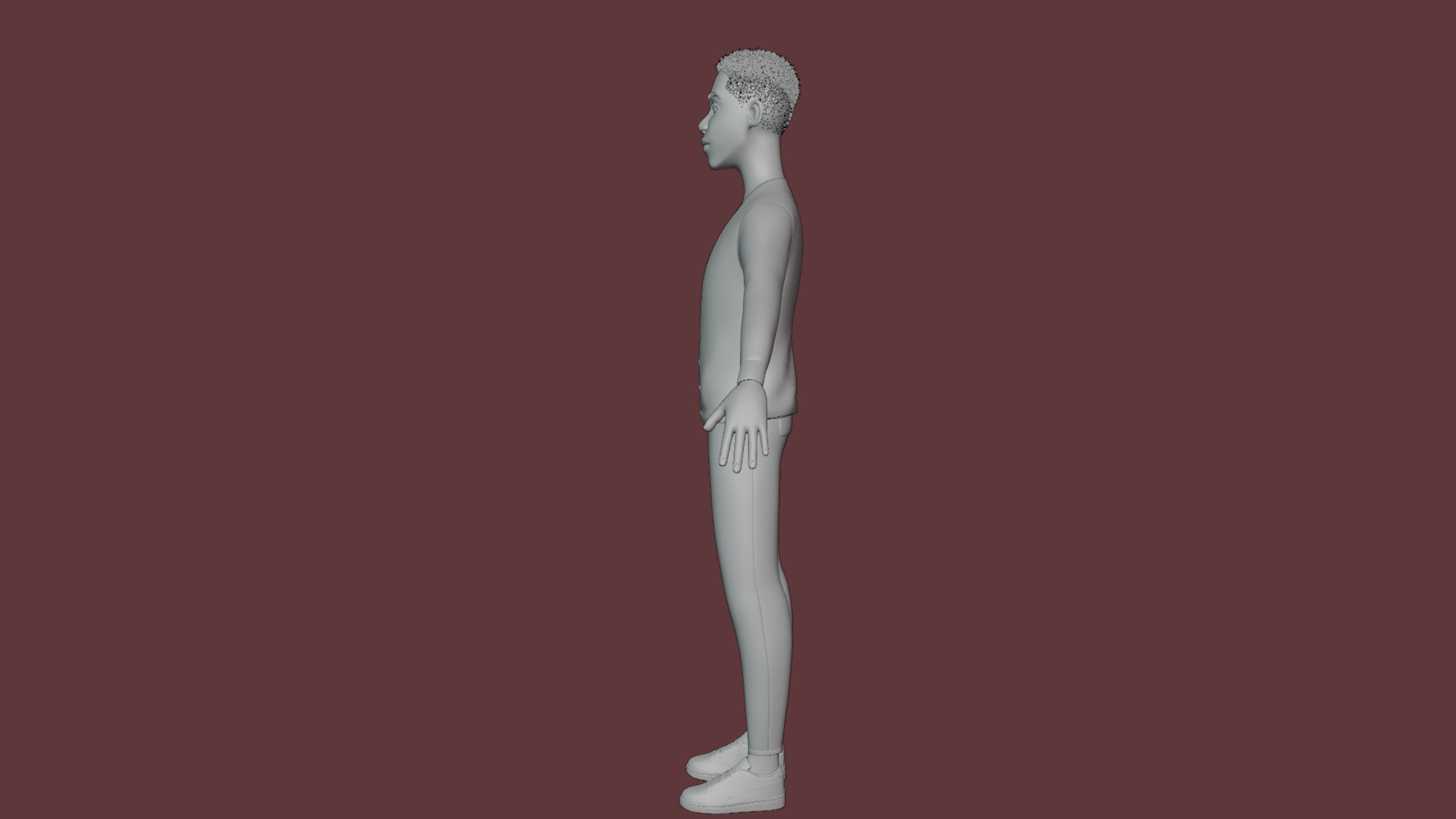 Stylized Boy Rigged Low-poly 3D model_42