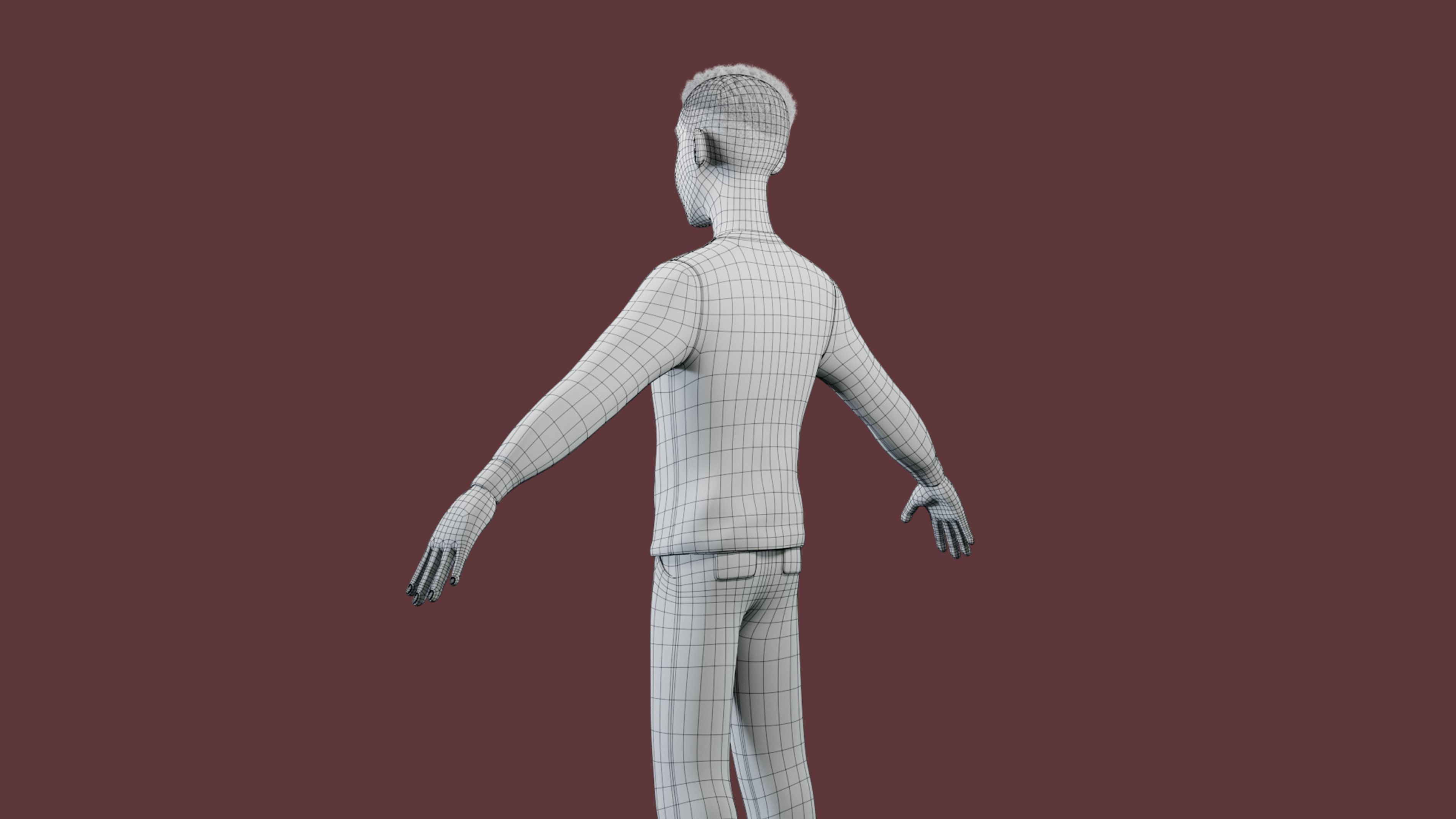 Stylized Boy Rigged Low-poly 3D model_38