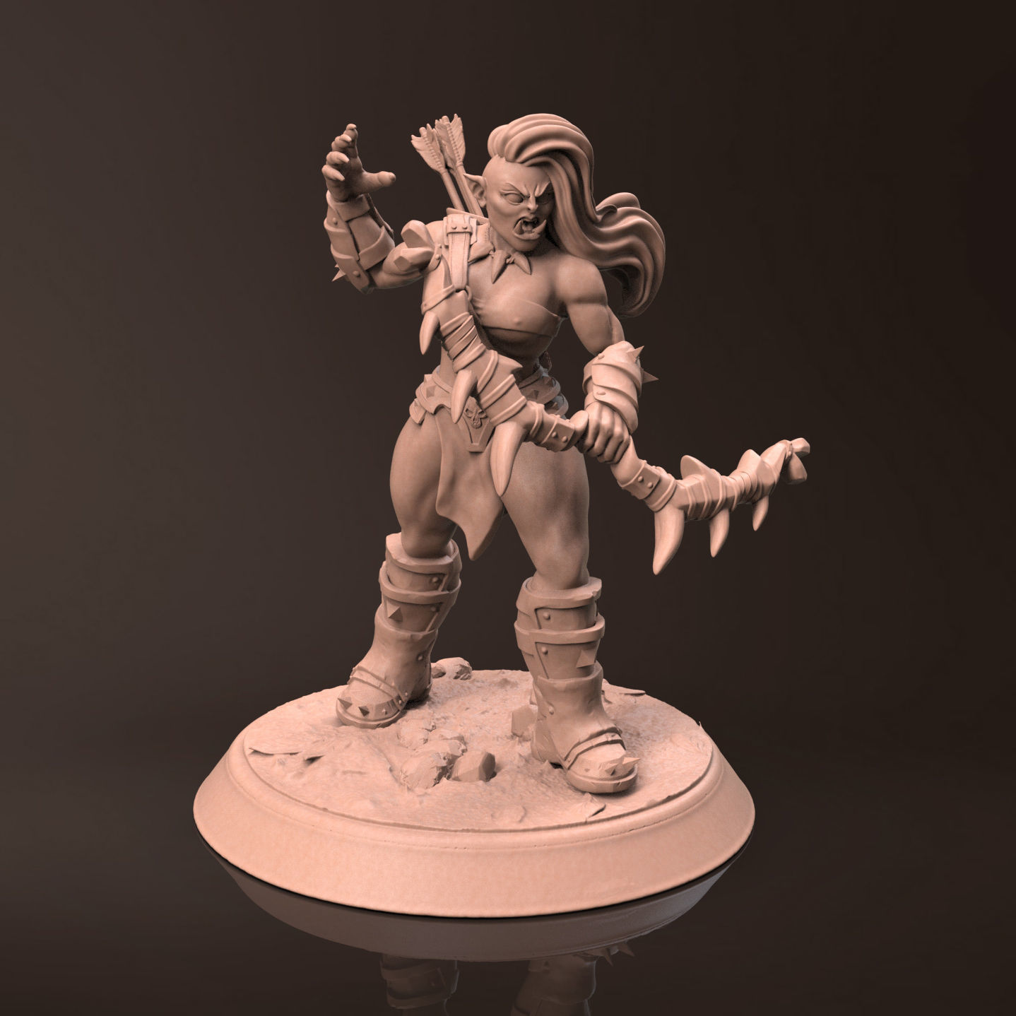 Orc Rakar - Orcs of Valinor - Miniature 3D Print Model 3D print model_8