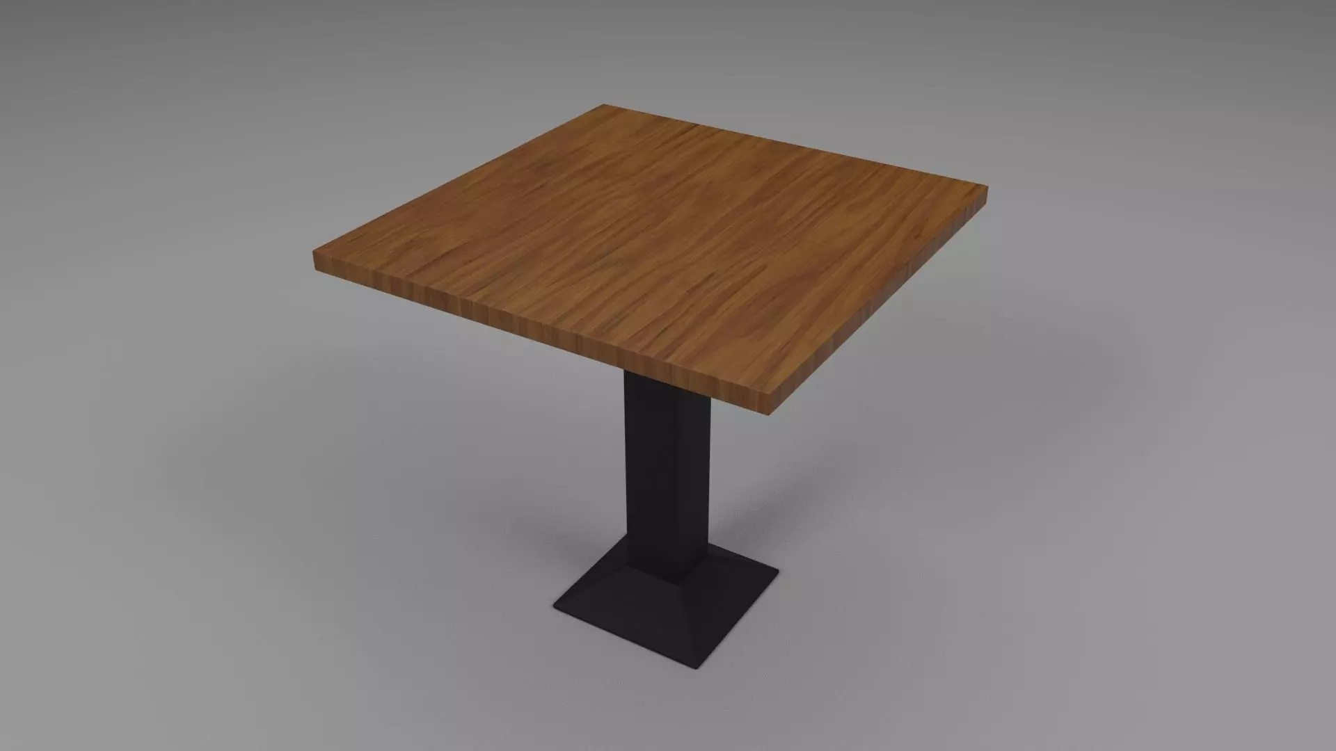 Table wooden with base 3D model_0