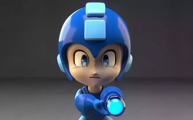 MegaMan Classic CHIBI Fan Art file stl ready for print