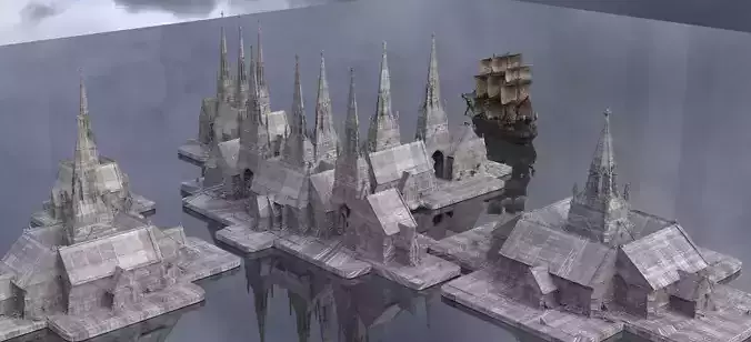 Tortuga Church 5 designs 3D