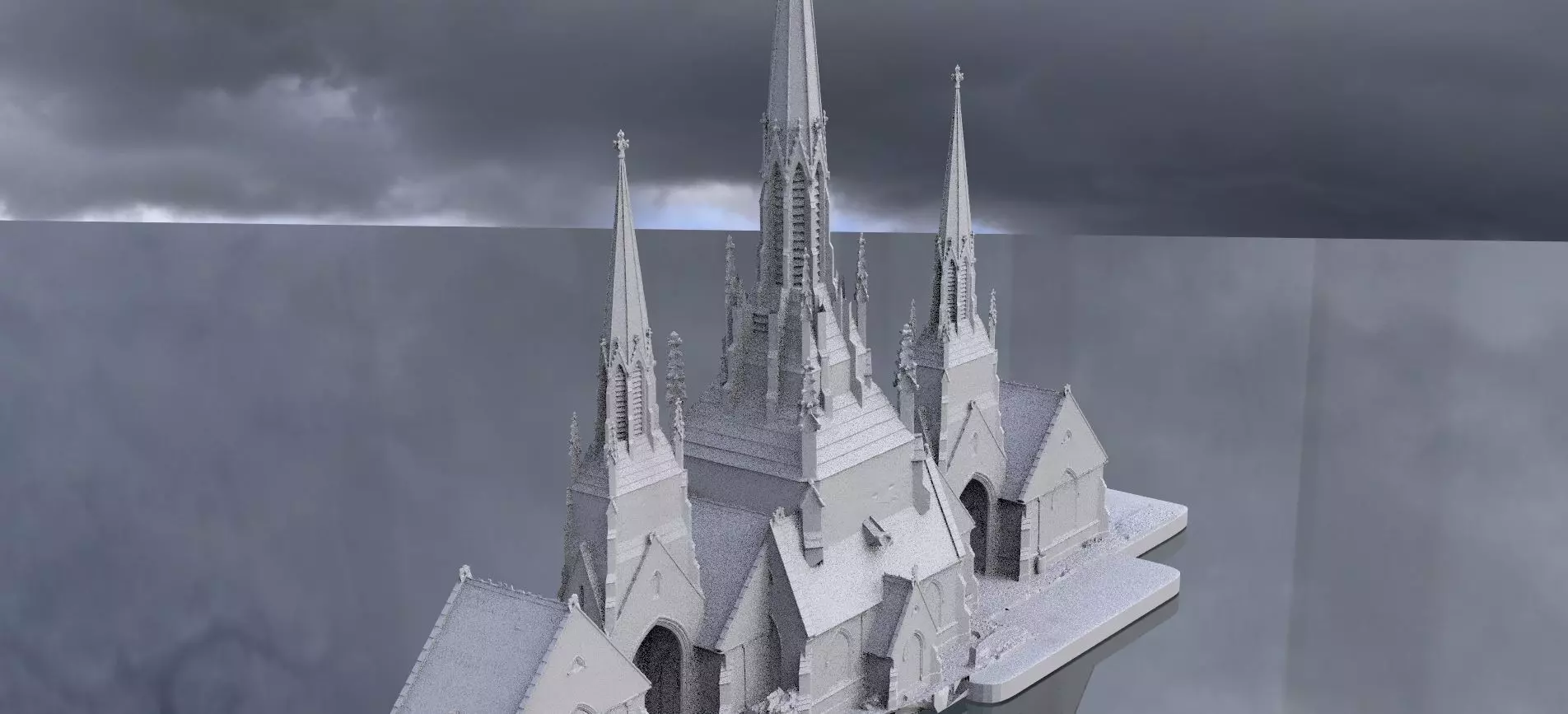 Caribbean Church detail 3D 3D model_0