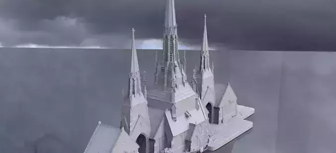 Caribbean Church detail 3D 3D model