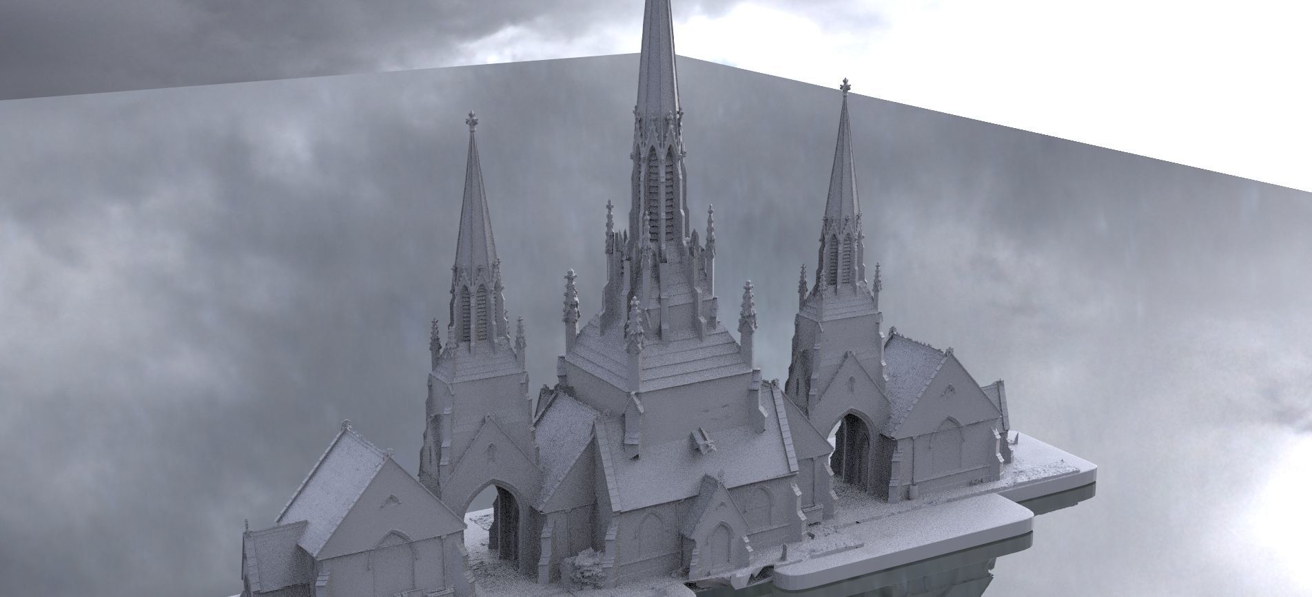Caribbean Church detail 3D 3D model_1
