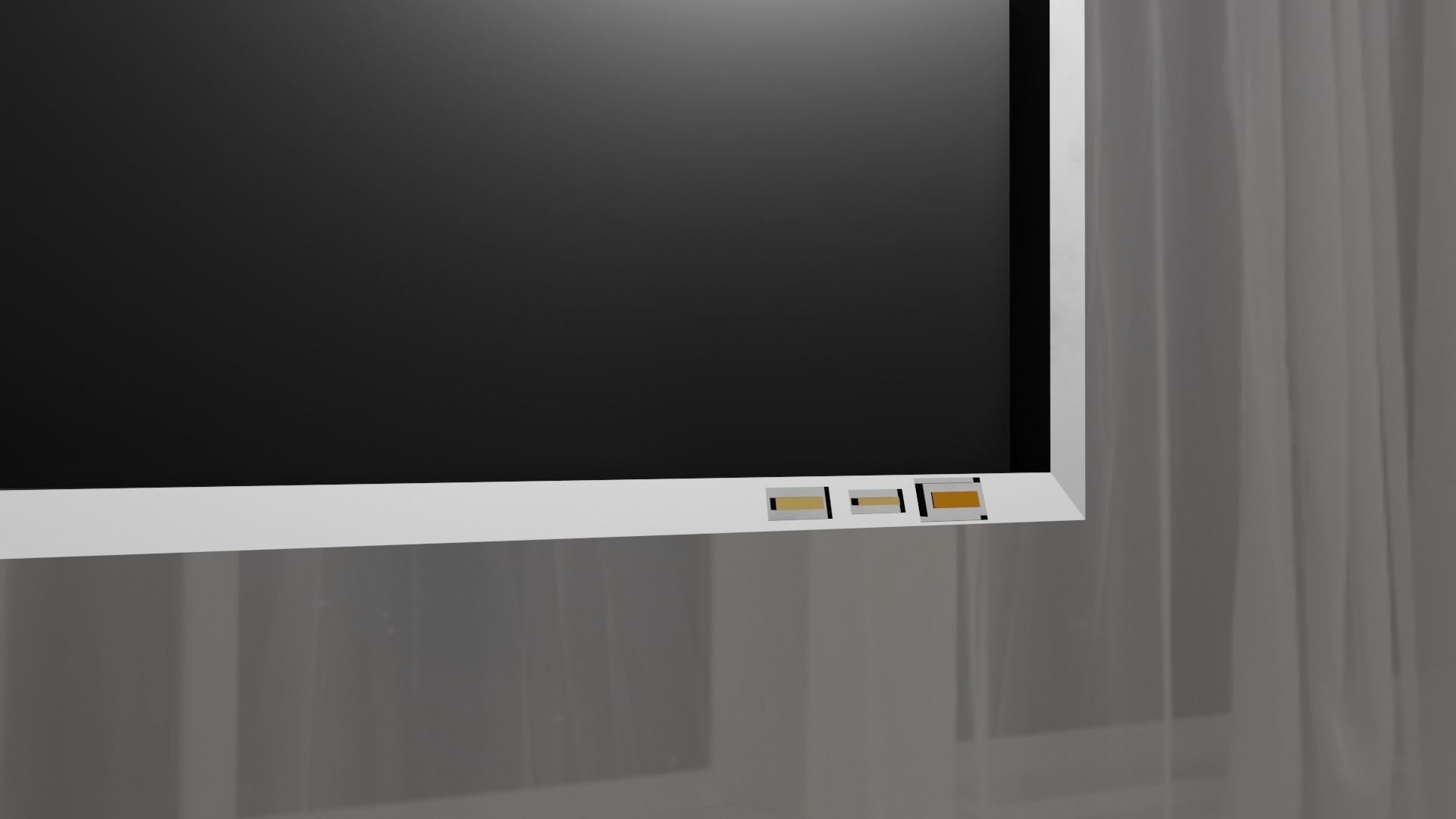 Lowpoly Pc Monitor For Animations 3D model_2