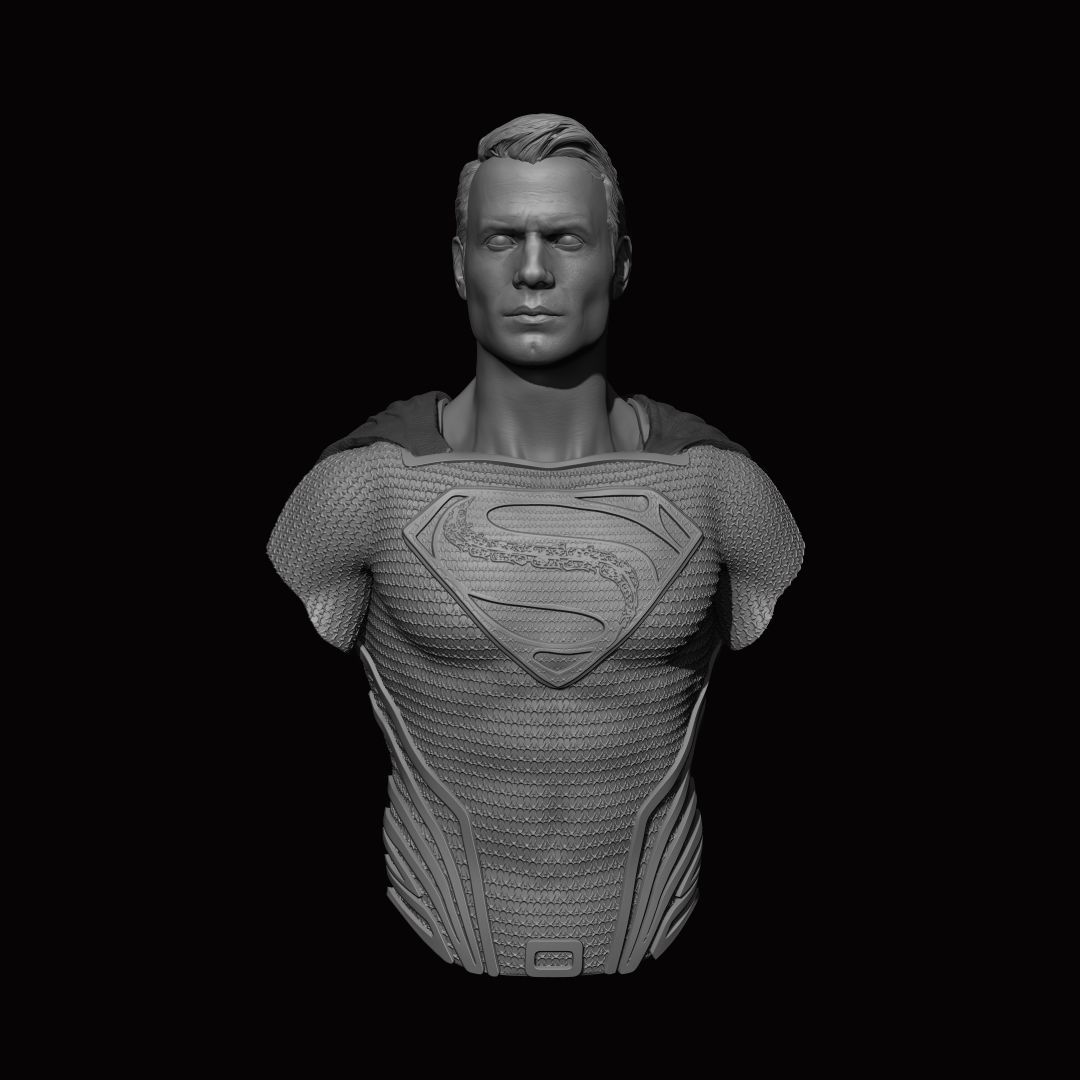 Superman Henry Cavill Busto Fan Art 3D print model_1