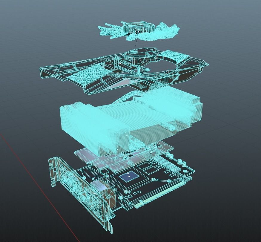 Gigabyte Geforce RTX 2060 MINI ITX OC 6G GPU 3D model_11