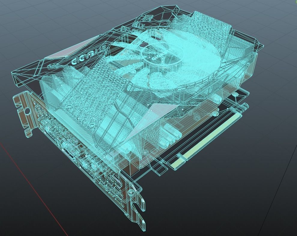 Gigabyte Geforce RTX 2060 MINI ITX OC 6G GPU 3D model_10