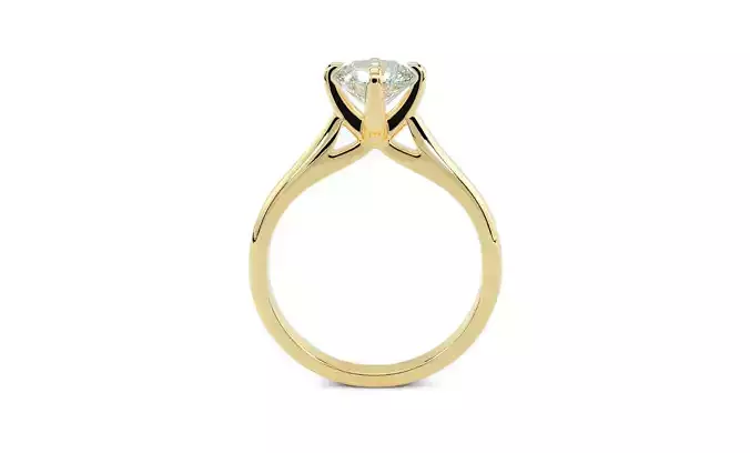 gold engagement ring 1Ct diamond