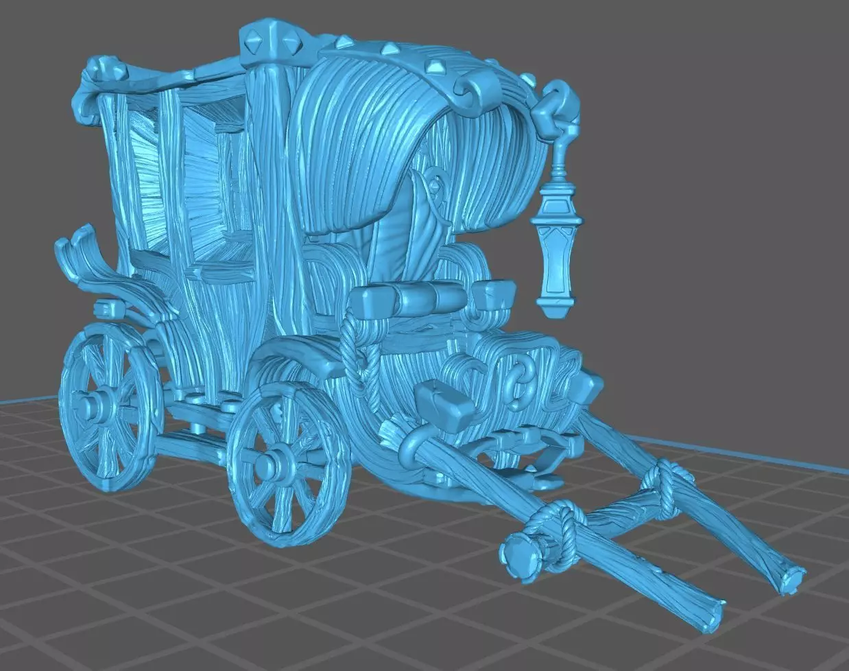 Medieval Carriage 3D print model_0