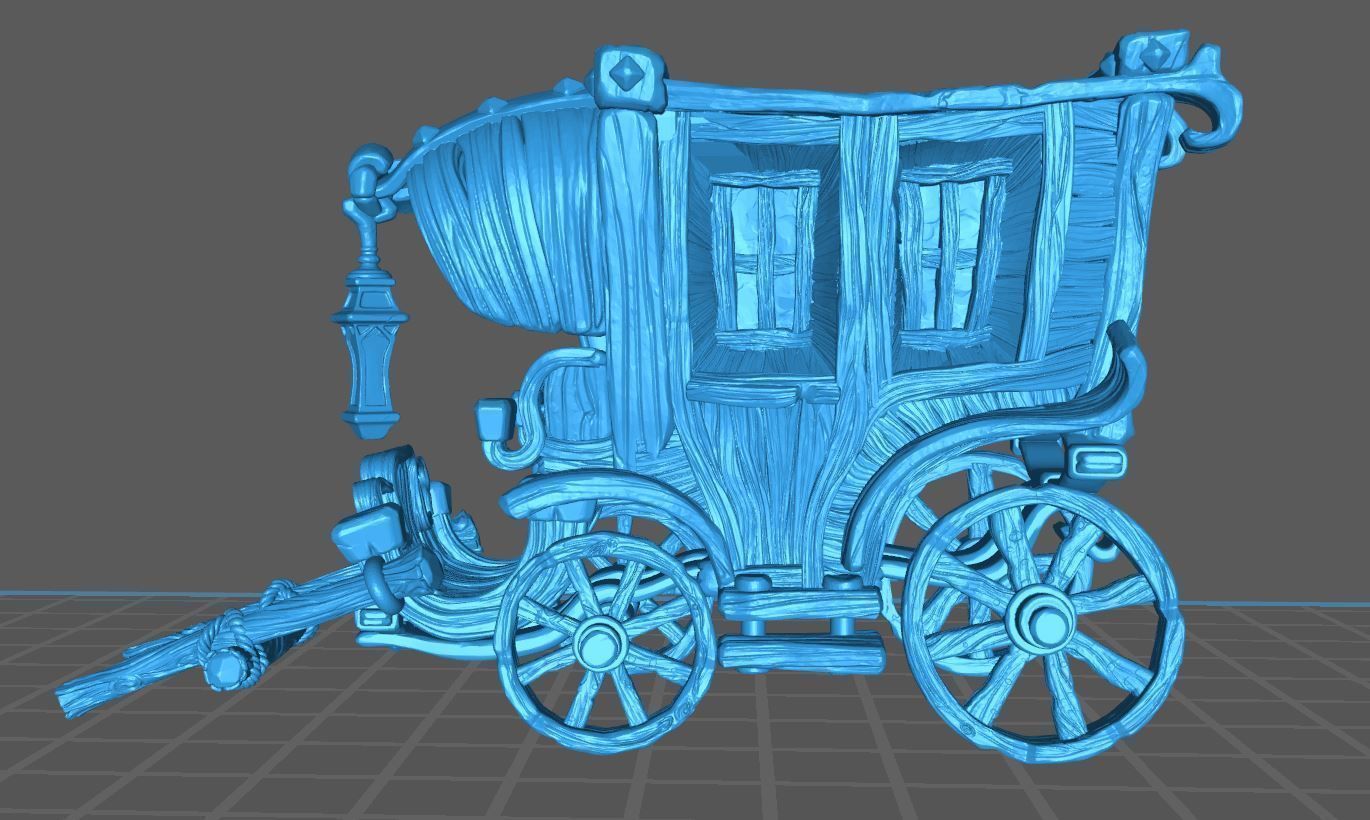Medieval Carriage 3D print model_1