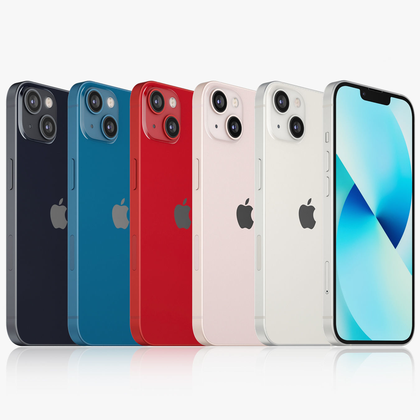 Apple iPhone 13 All colors 3D model_1