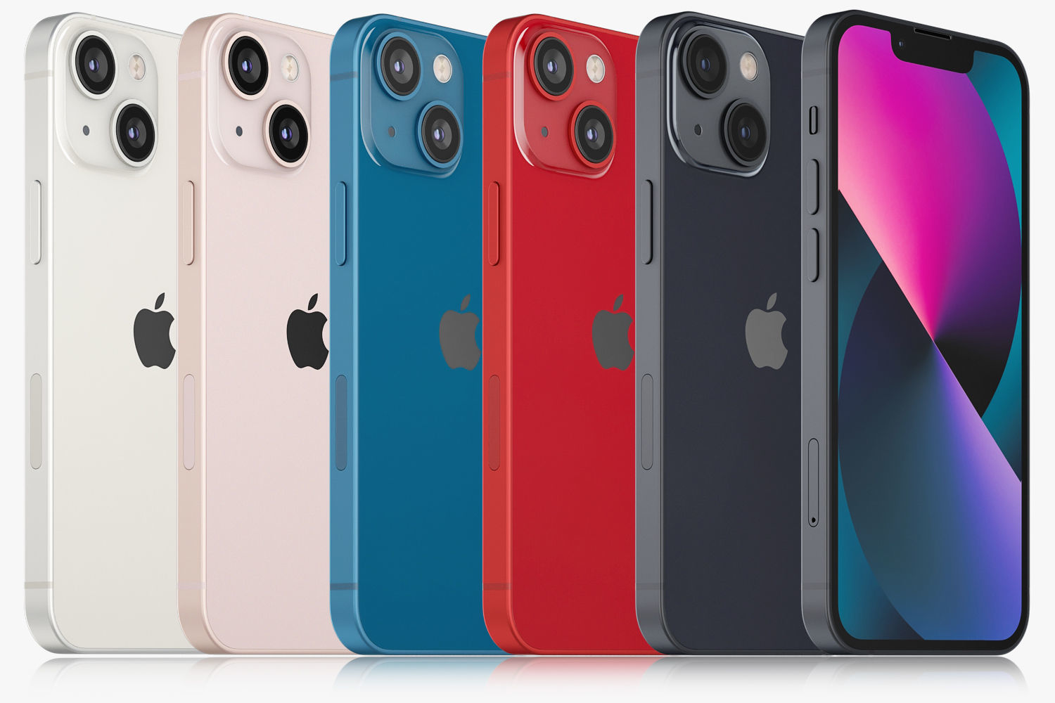 Apple iPhone 13 mini All colors 3D model_2