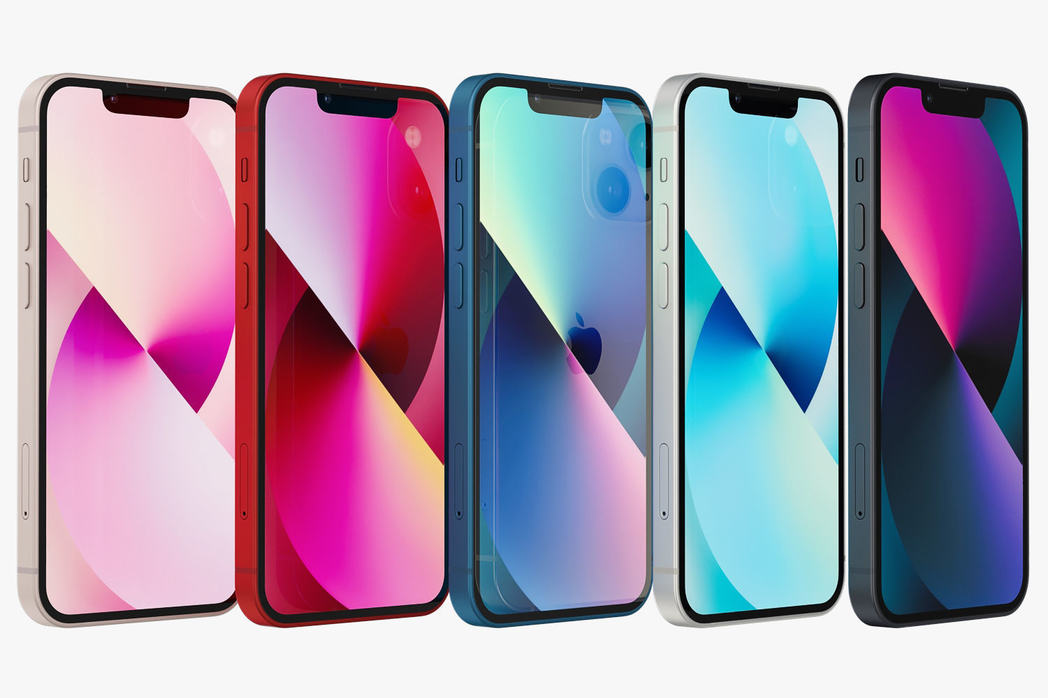 Apple iPhone 13 mini All colors 3D model_3