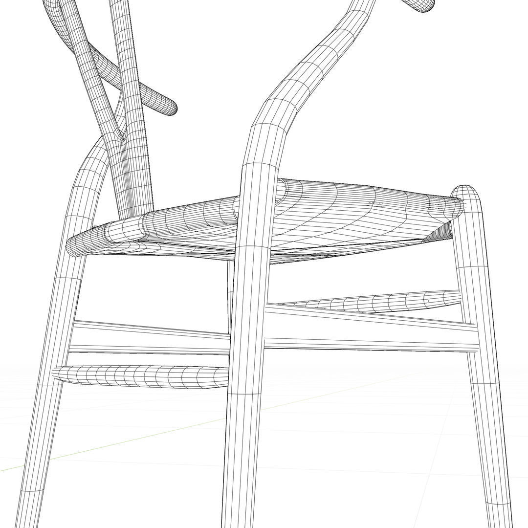 Wishbone Chair 3D model_4