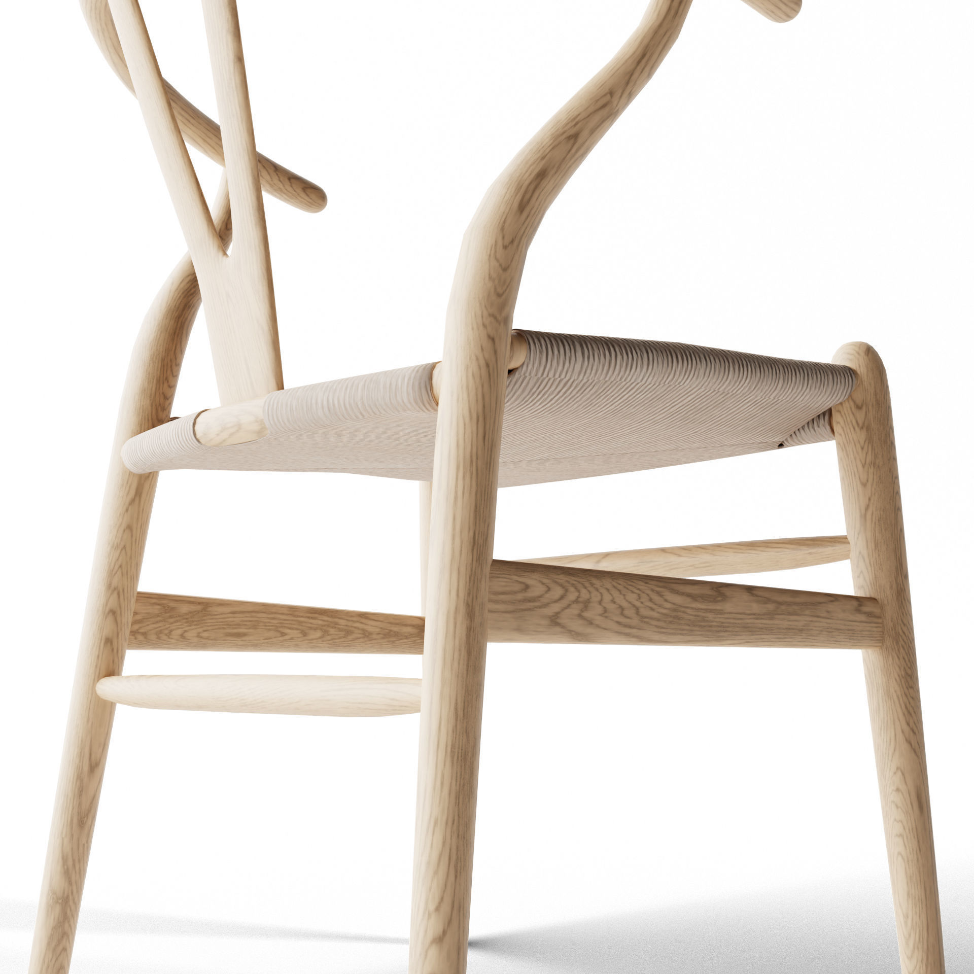 Wishbone Chair 3D model_3