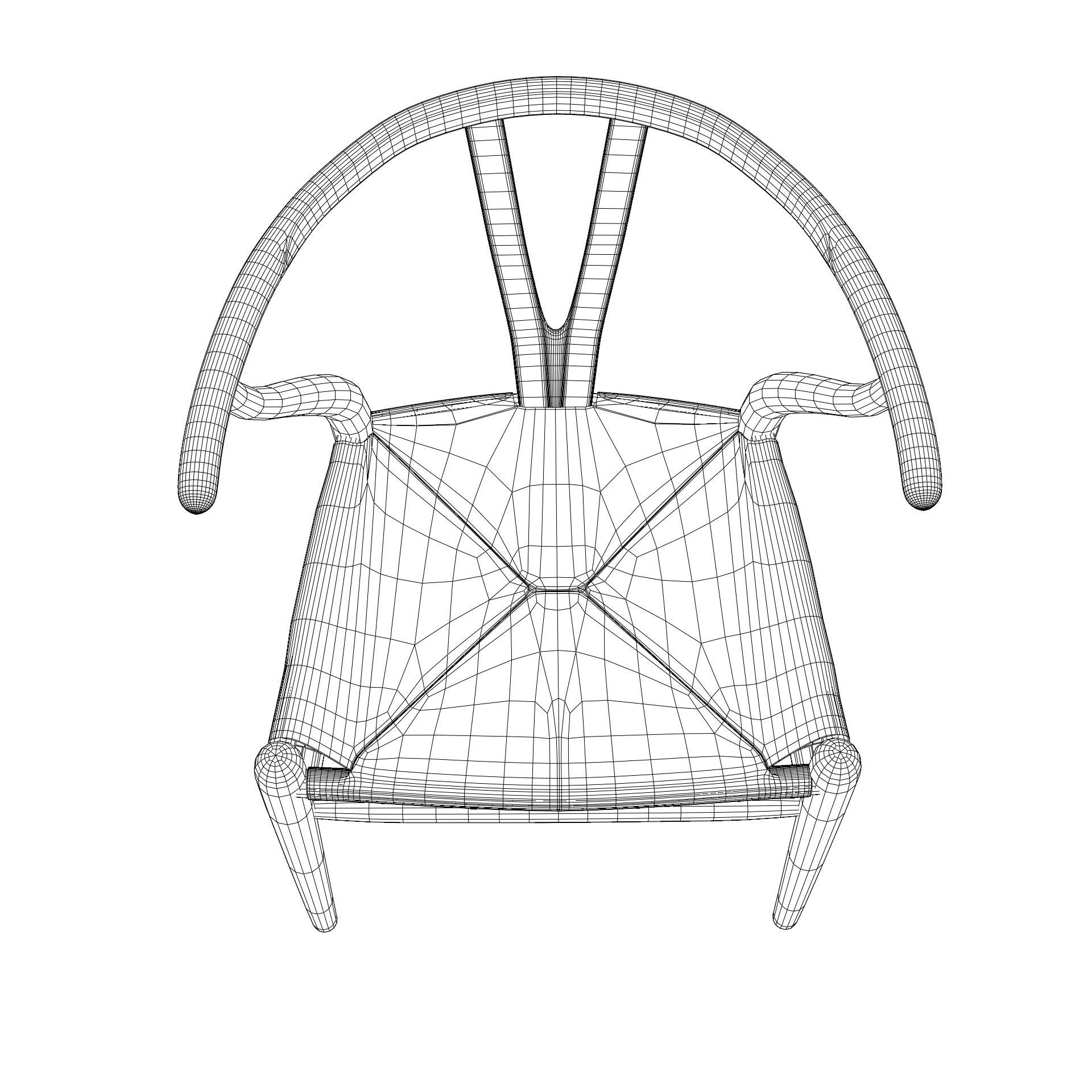 Wishbone Chair 3D model_7