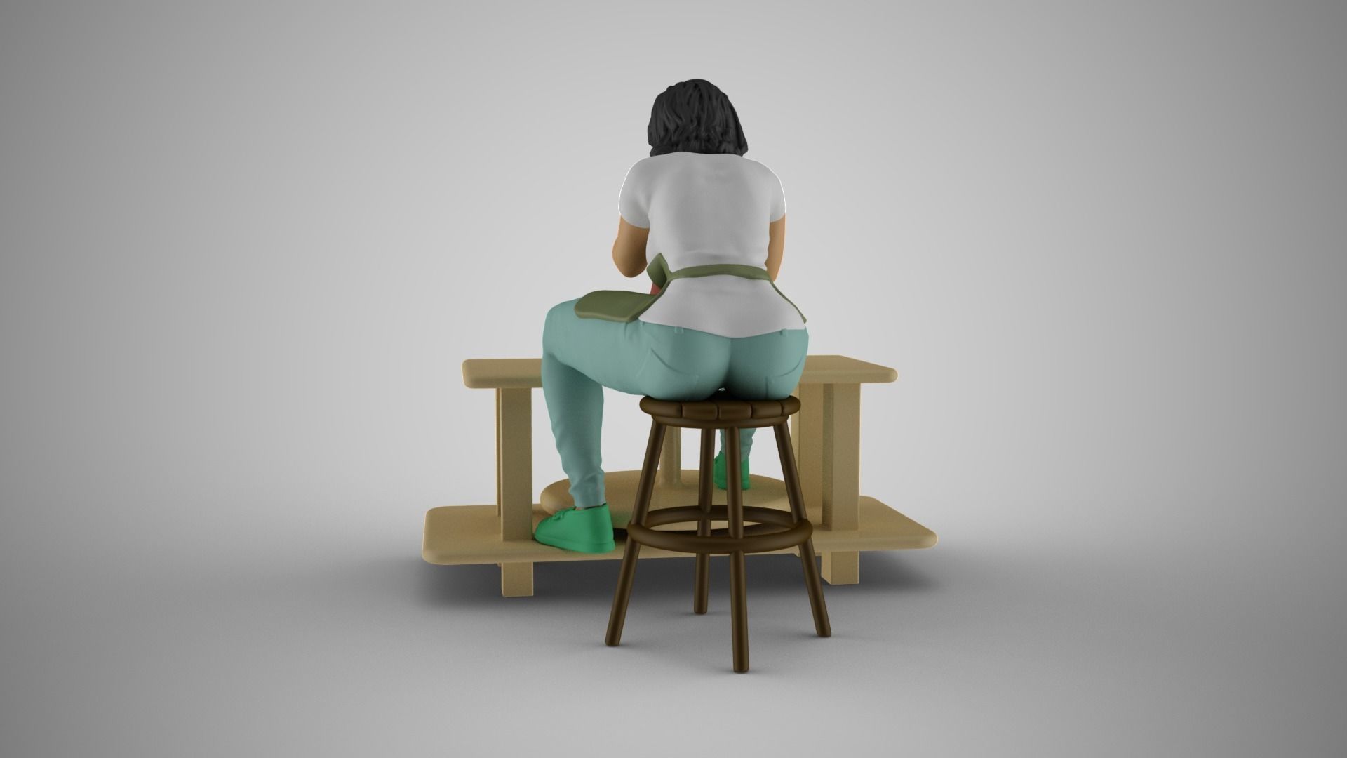 Potter Woman 3D print model_8