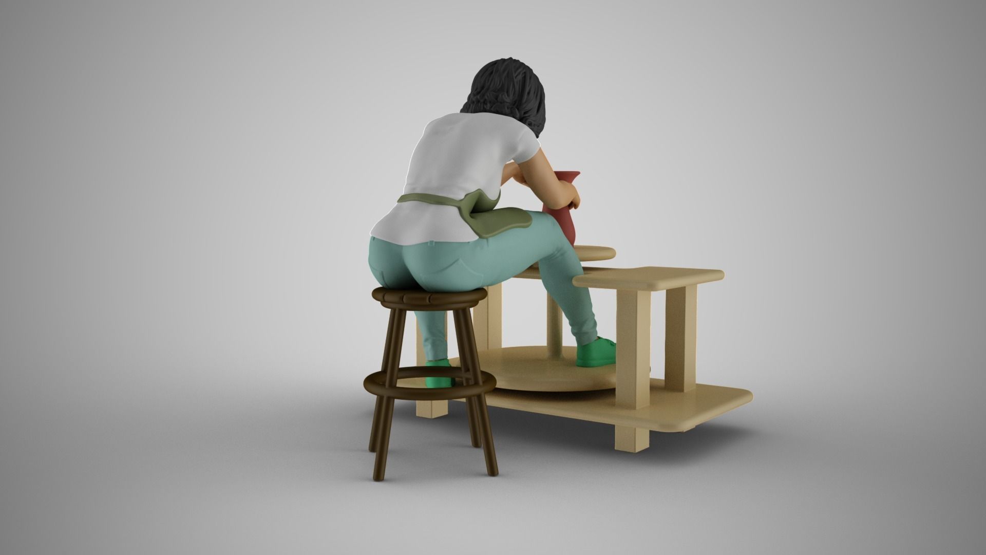 Potter Woman 3D print model_7