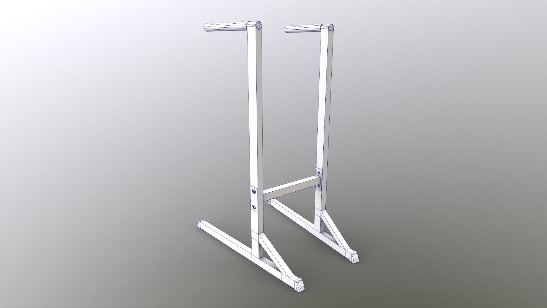 PBR Dipping Stand Dip Bar Low-poly 3D model_22