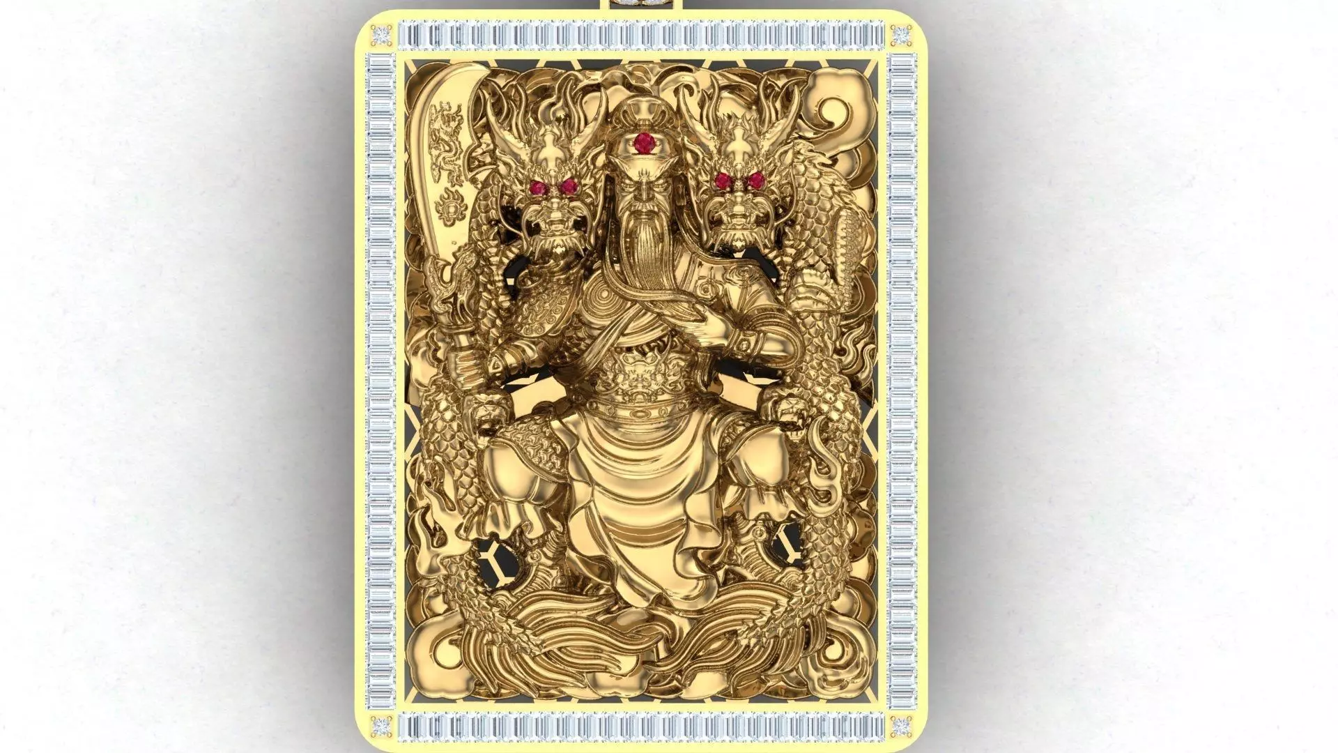 Guan Yu Pendants 3D print model_0