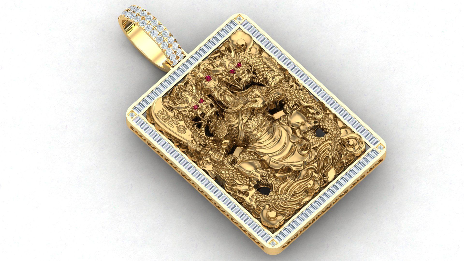 Guan Yu Pendants 3D print model_1