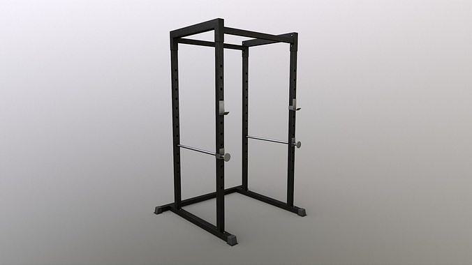 PBR Gym Power Cage Multifunction - Type A Low-poly 3D model