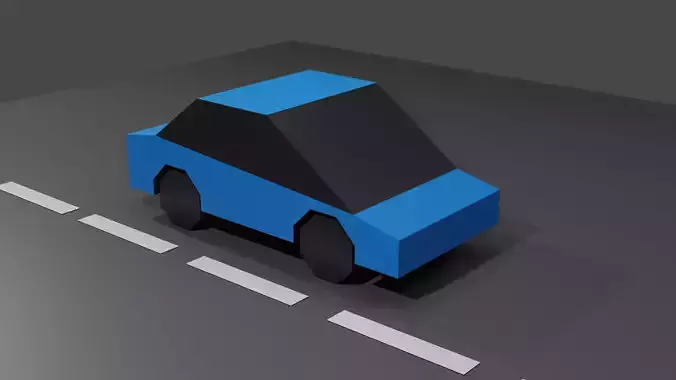 Lowest Poly Car 5 Colors pack