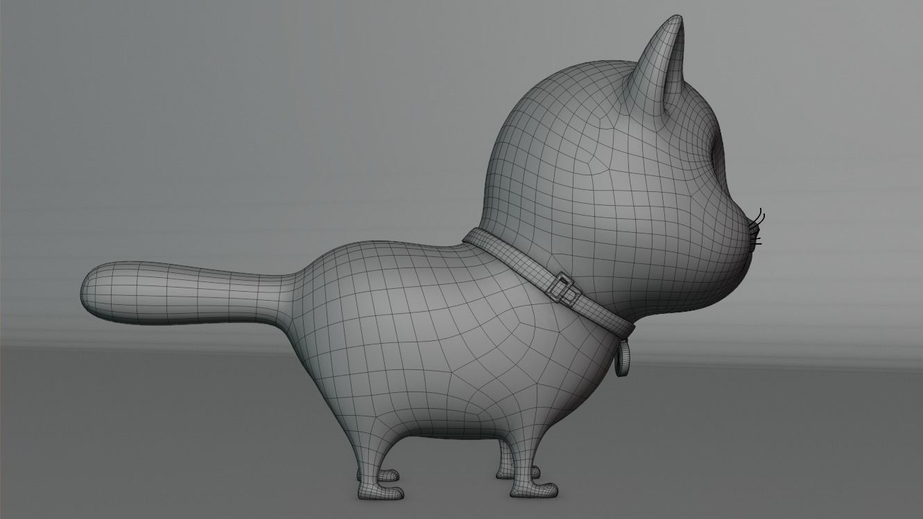 Cartoon Cat fully Rigged Low-poly 3D model_28