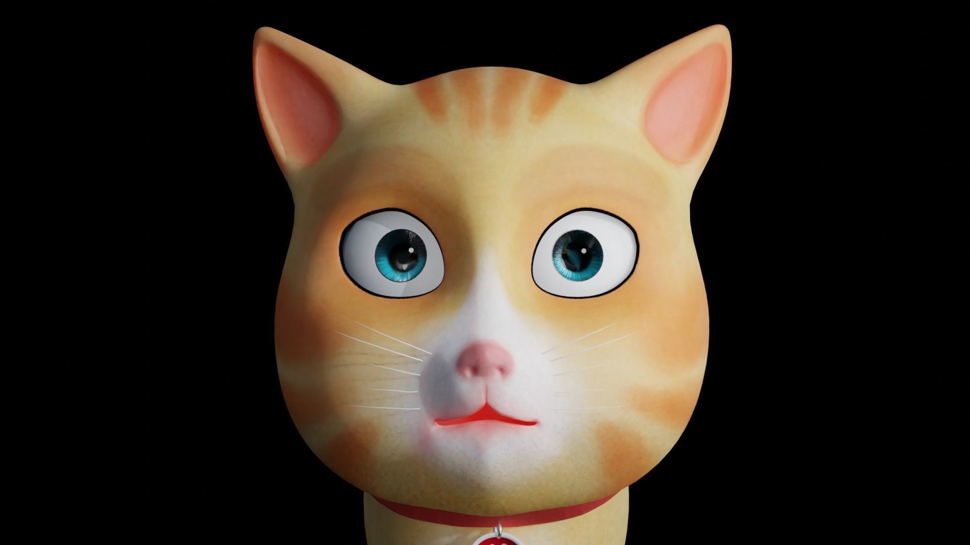 Cartoon Cat fully Rigged Low-poly 3D model_16