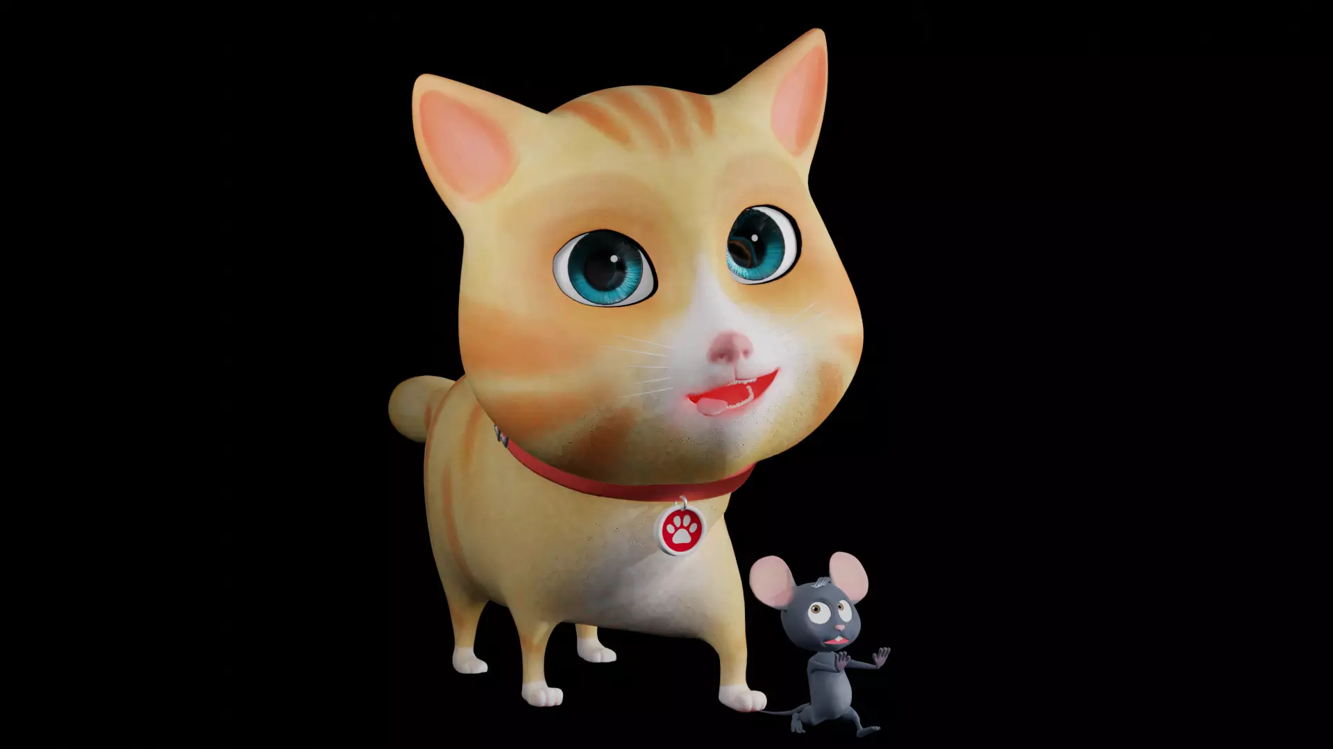 Cartoon Cat fully Rigged Low-poly 3D model_0