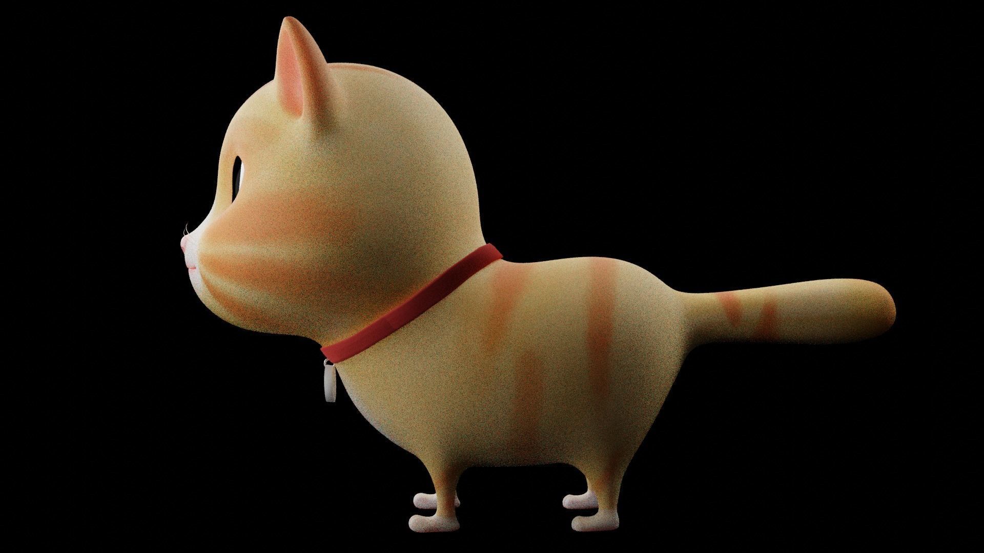 Cartoon Cat fully Rigged Low-poly 3D model_4