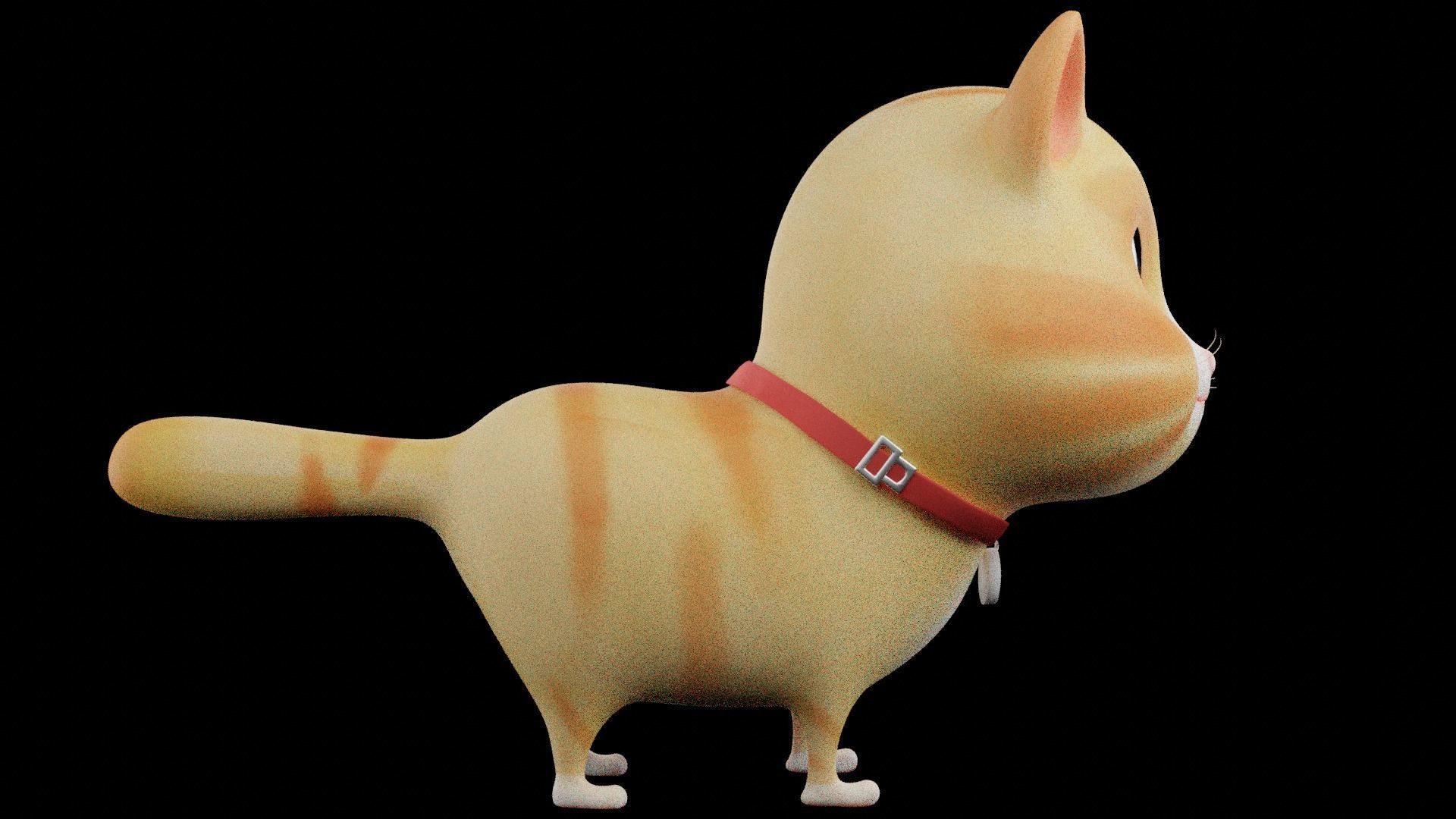 Cartoon Cat fully Rigged Low-poly 3D model_7